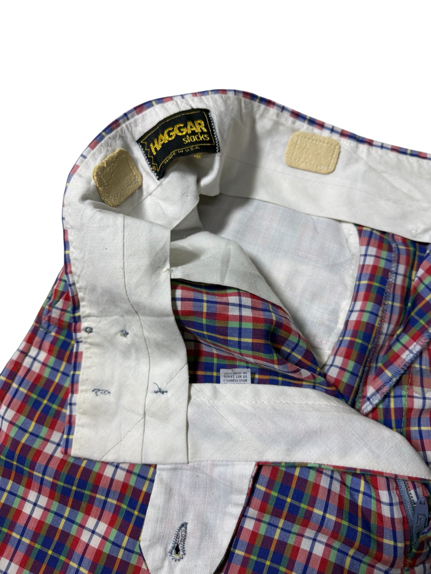 Vintage 1970s-80s Haggar Sports Plaid Trousers