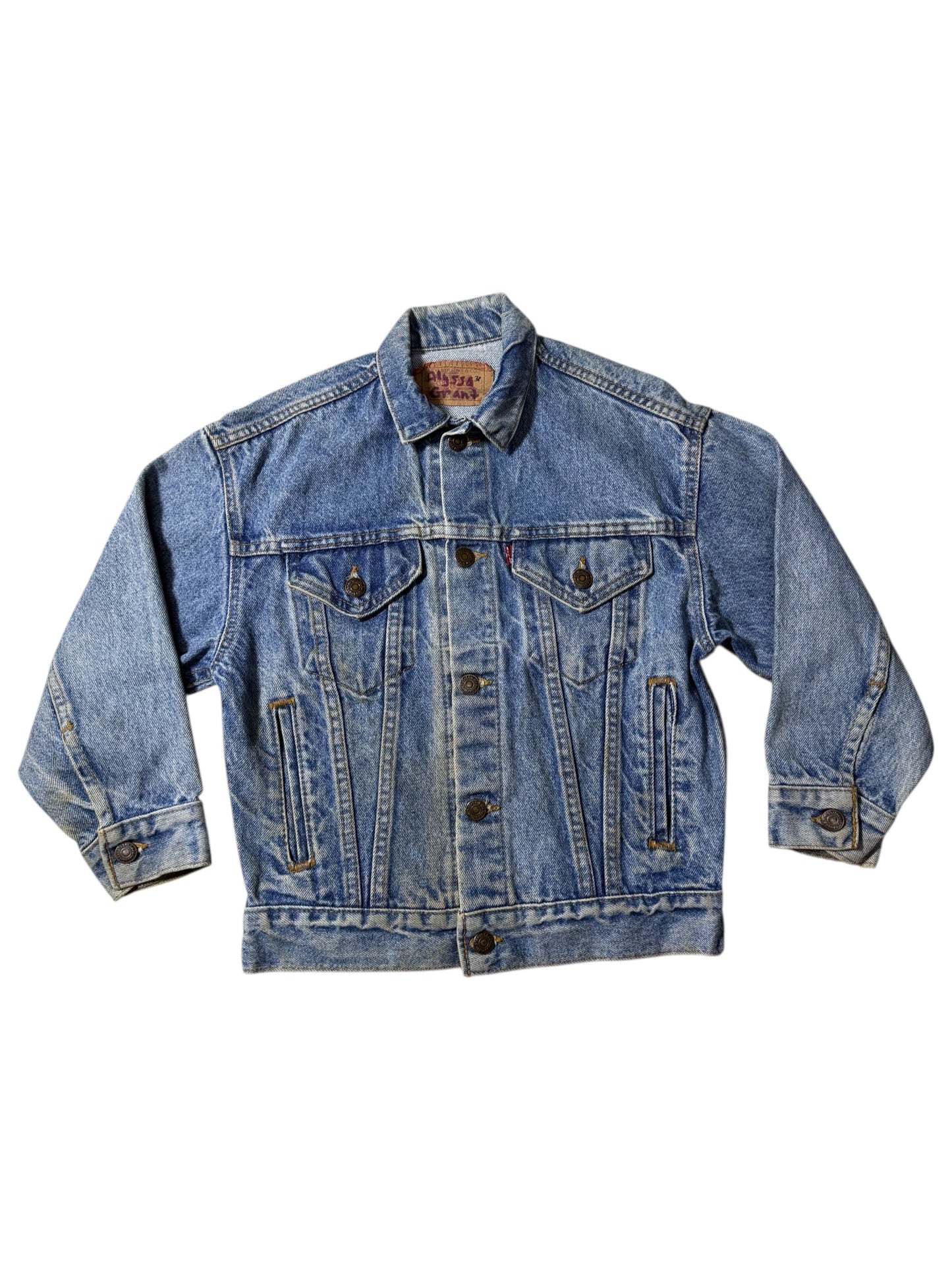 Vintage 1980s Levis Kids Denim Trucker Jacket Made in USA