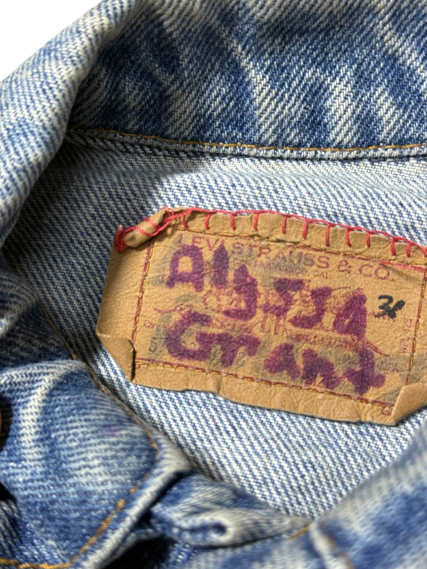 Vintage 1980s Levis Kids Denim Trucker Jacket Made in USA
