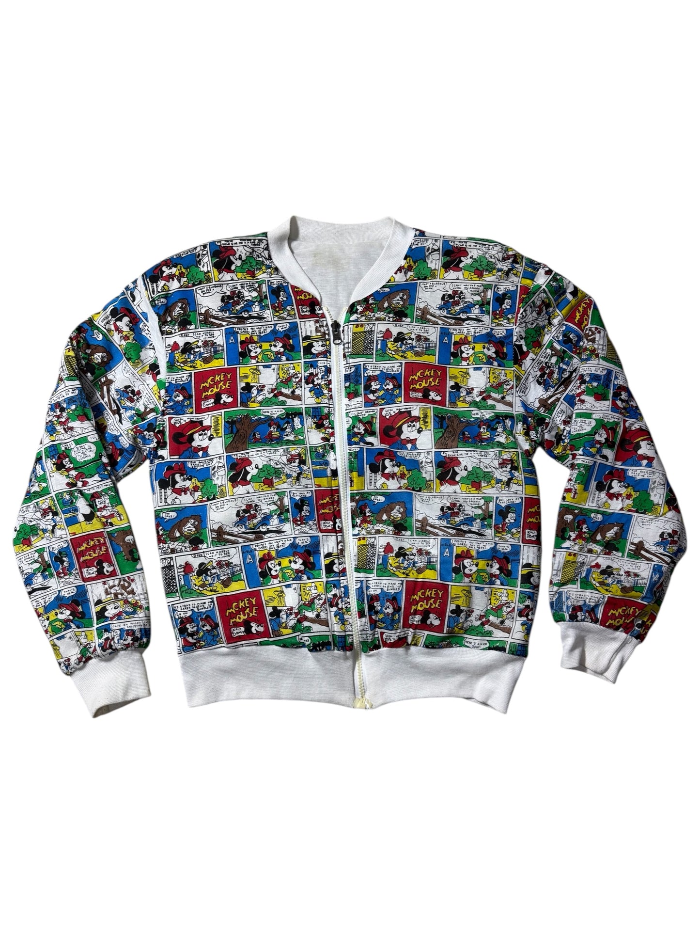 Vintage Disney Mickey Mouse Donald Duck Reversible Cotton Jacket