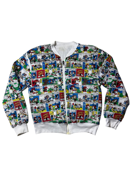 Vintage Disney Mickey Mouse Donald Duck Reversible Cotton Jacket