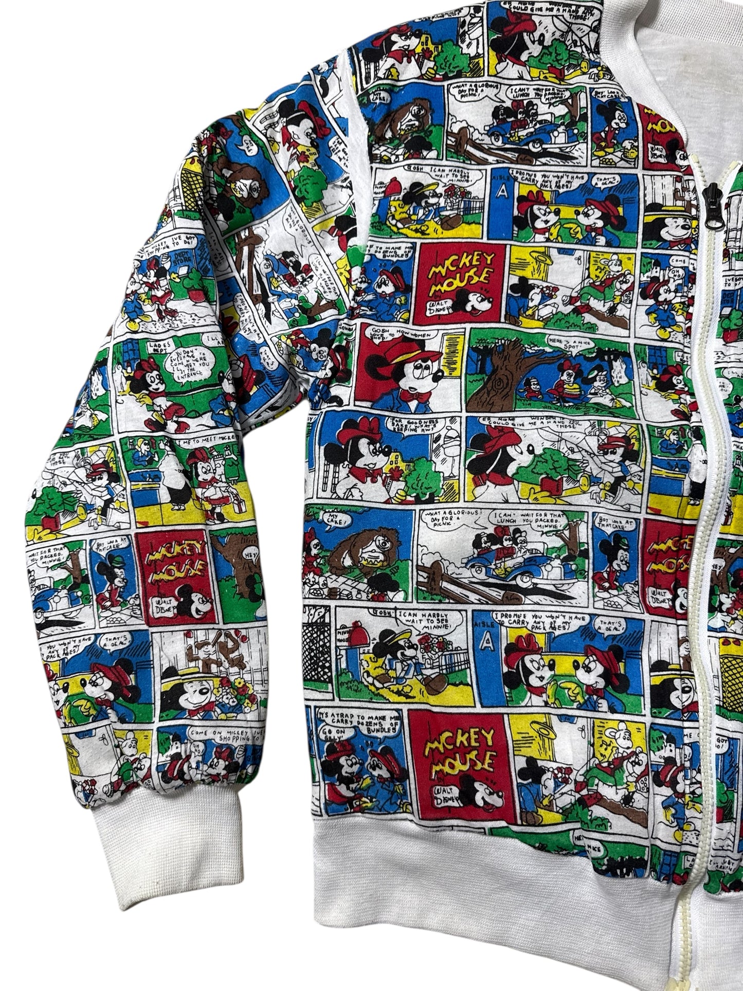 Vintage Disney Mickey Mouse Donald Duck Reversible Cotton Jacket