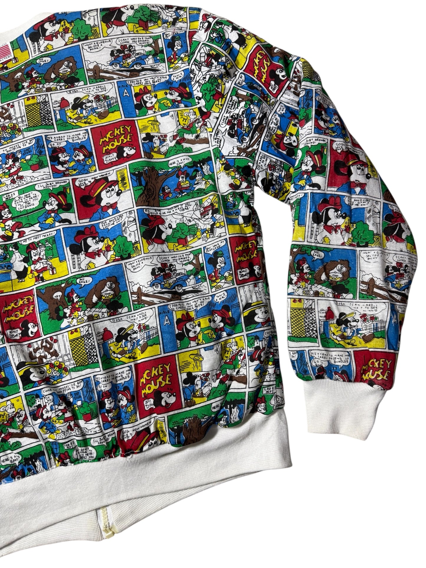 Vintage Disney Mickey Mouse Donald Duck Reversible Cotton Jacket