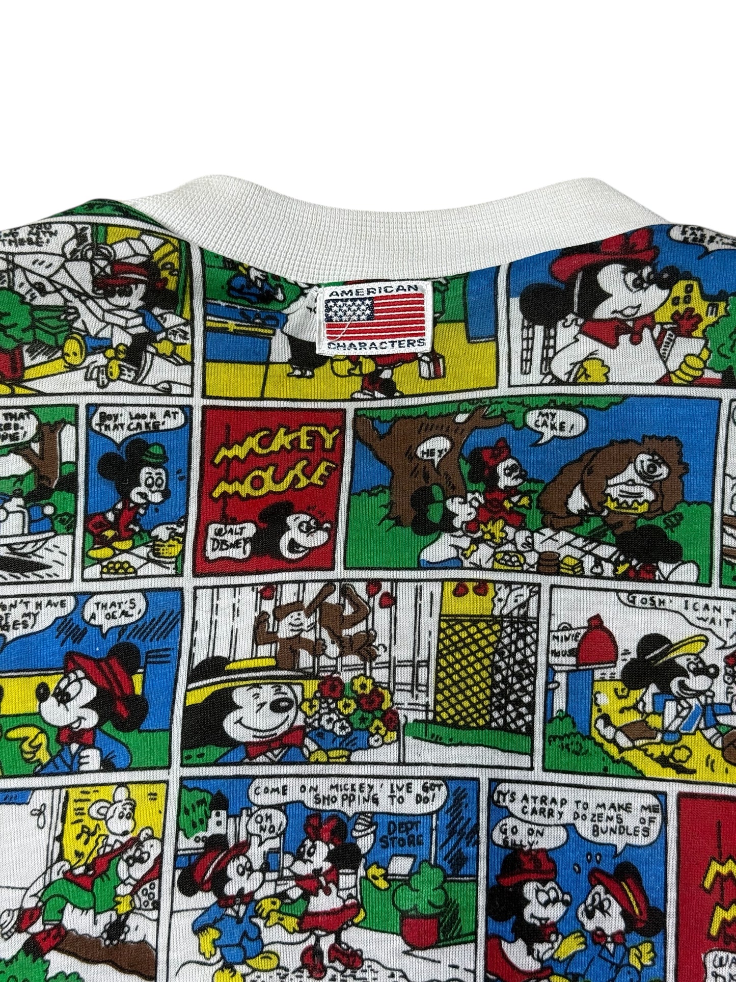 Vintage Disney Mickey Mouse Donald Duck Reversible Cotton Jacket