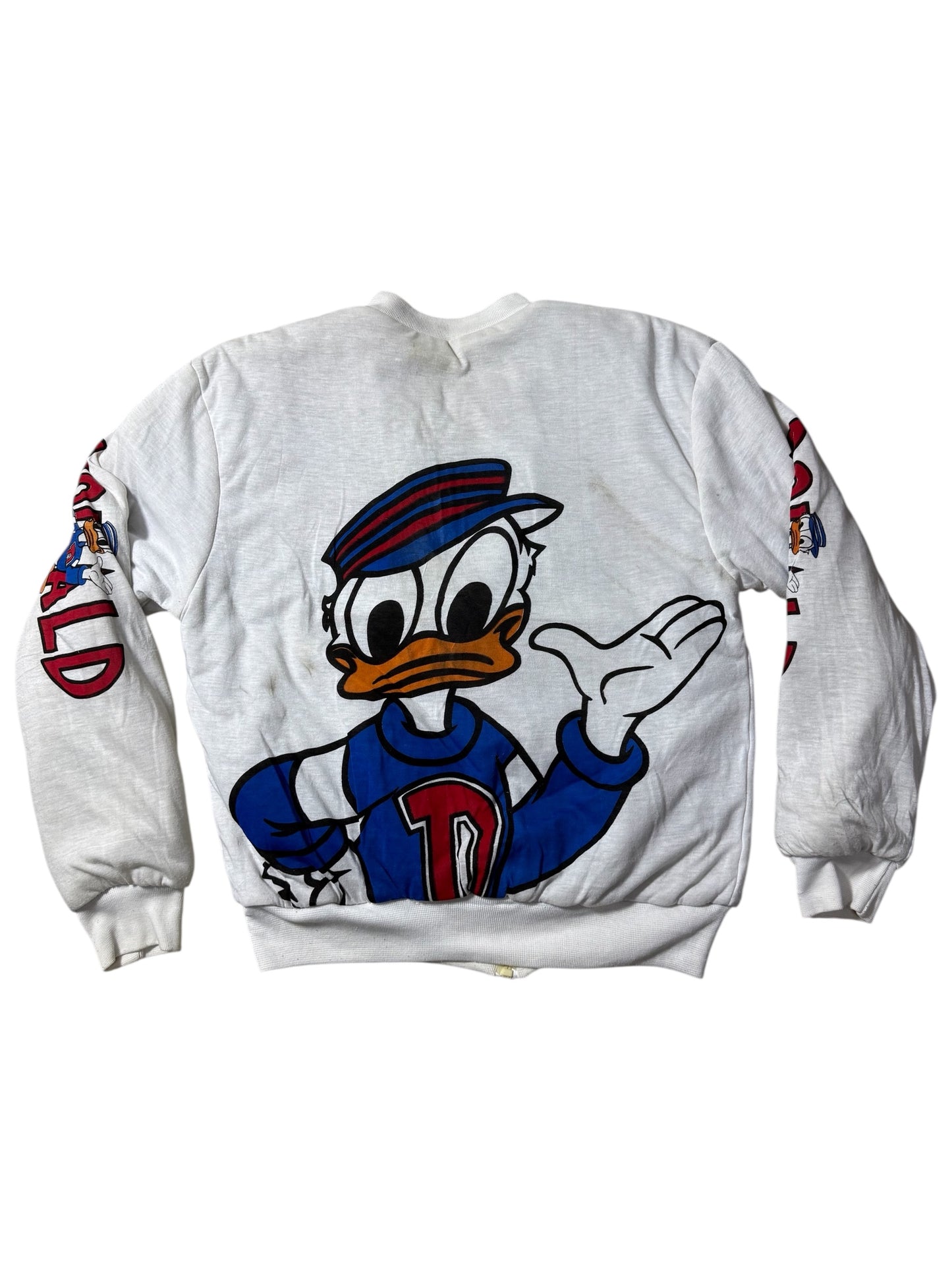 Vintage Disney Mickey Mouse Donald Duck Reversible Cotton Jacket