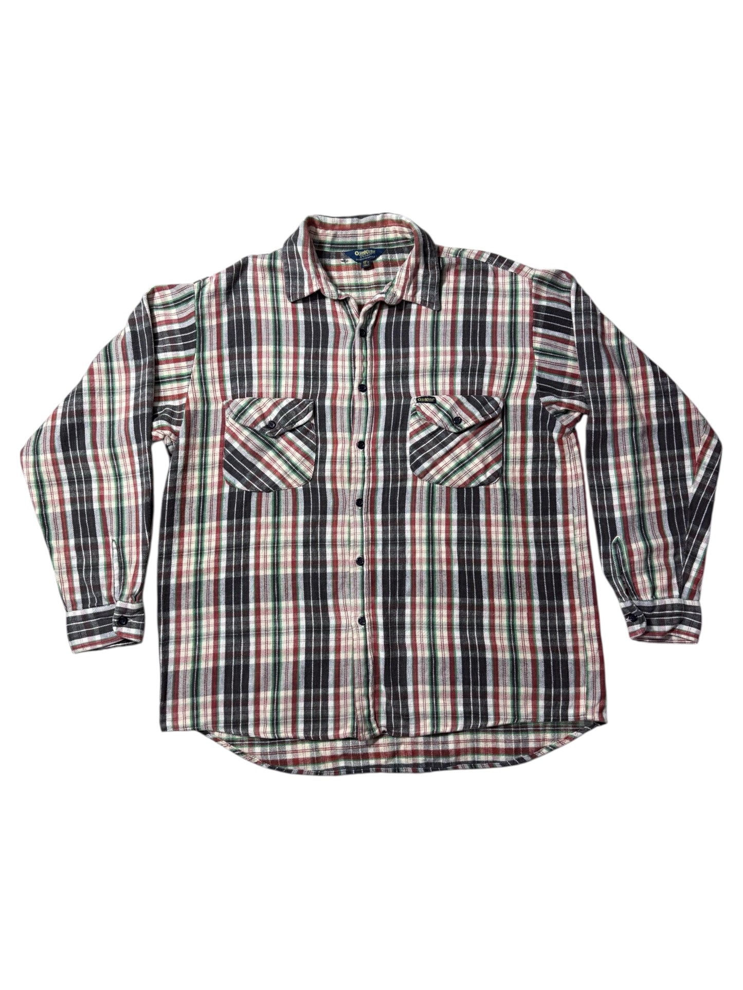 Vintage OshKosh Plaid Flannel Shirt