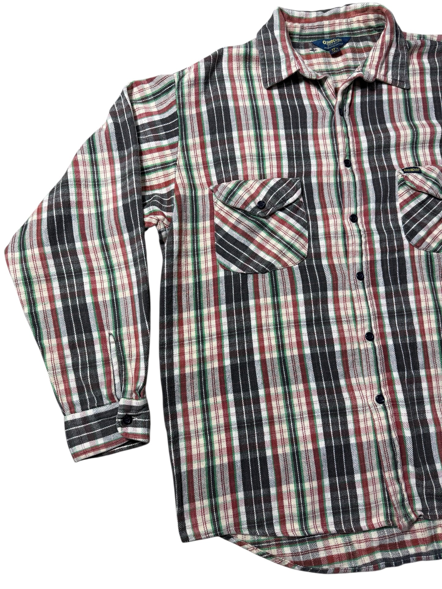 Vintage OshKosh Plaid Flannel Shirt