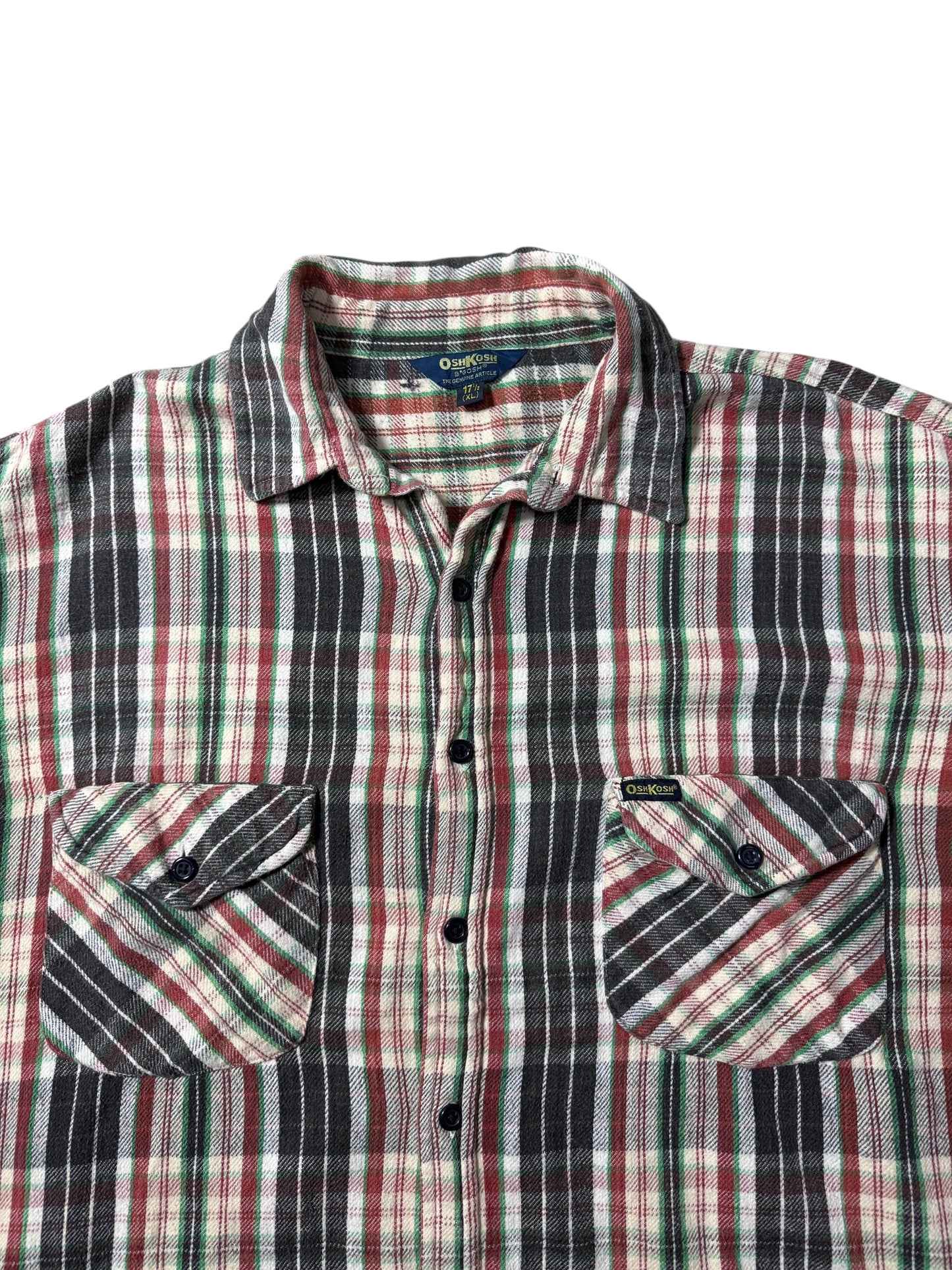 Vintage OshKosh Plaid Flannel Shirt