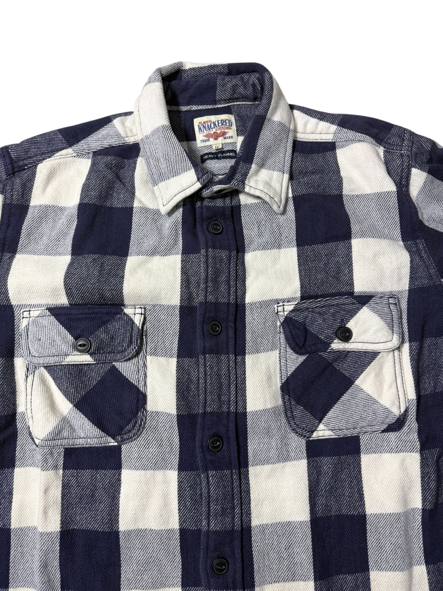 Knackered Buffalo Plaid Heavy Flannel Shirt