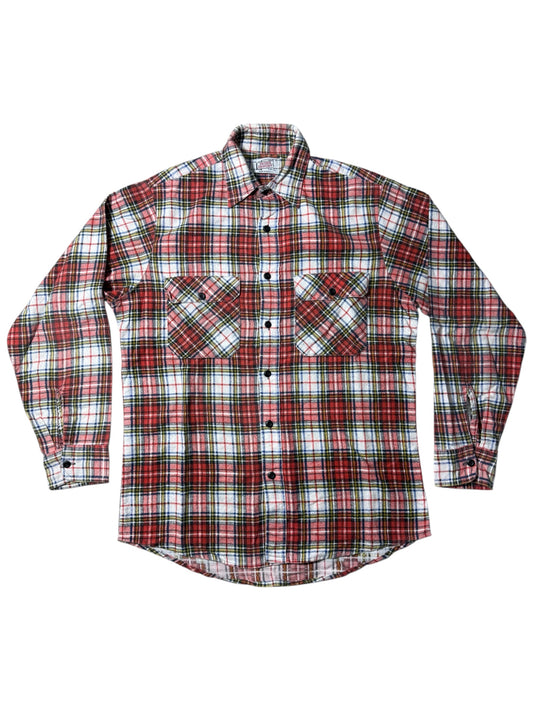 Vintage 1980s–1990s Private Property Plaid Flannel Work Shirt
