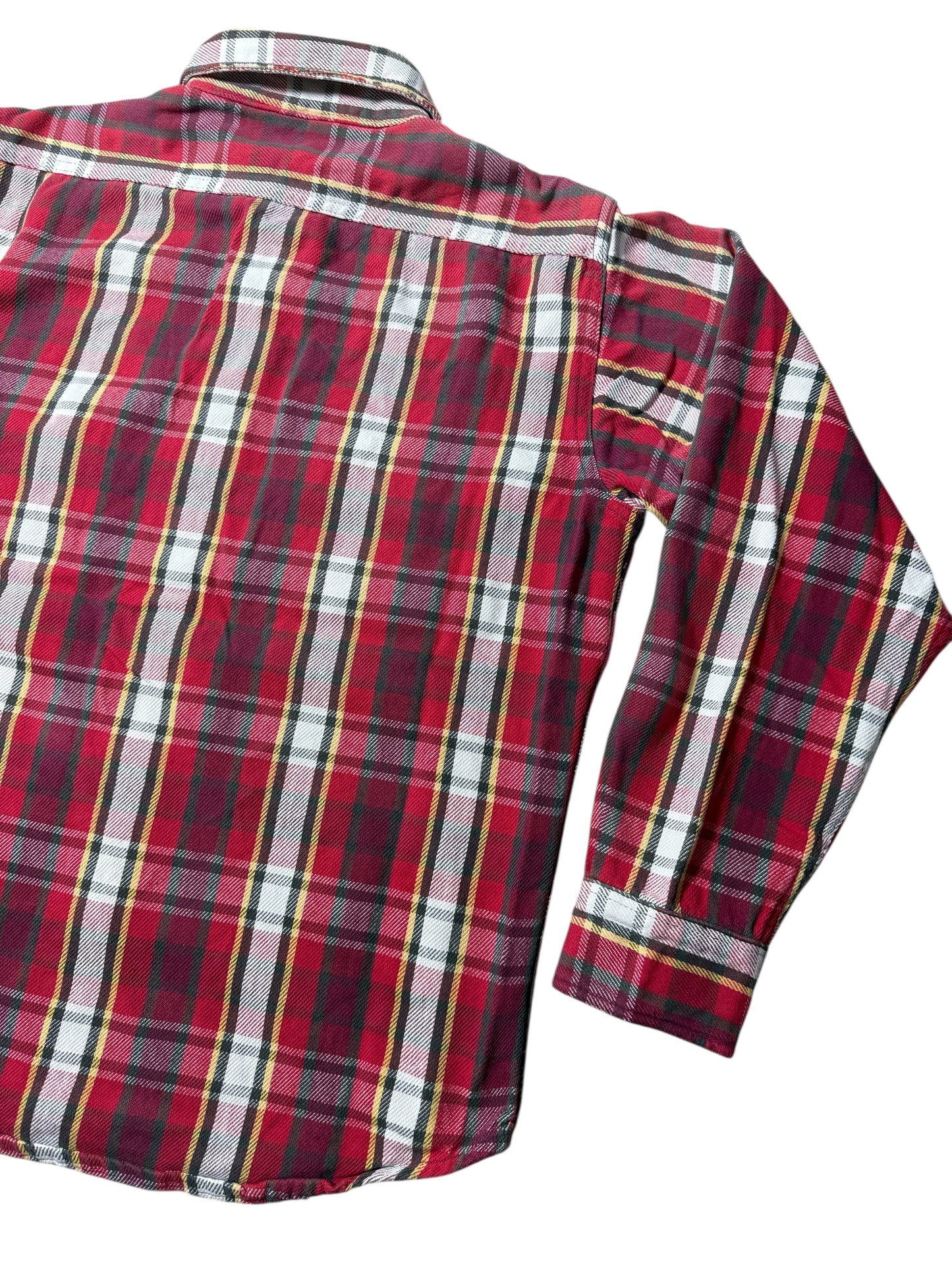 Vintage 1990s Five Brother Red Plaid Flannel Shirt