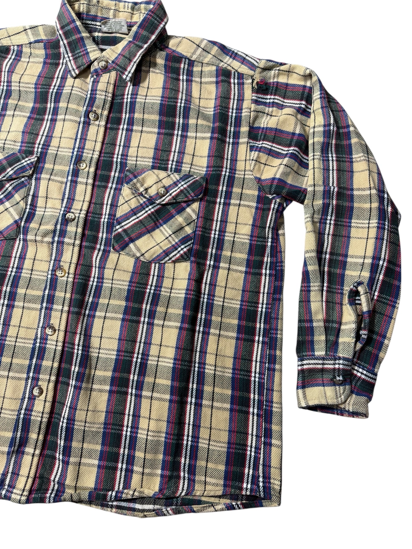 Vintage 1990s Five Brother Plaid Flannel Work Shirt