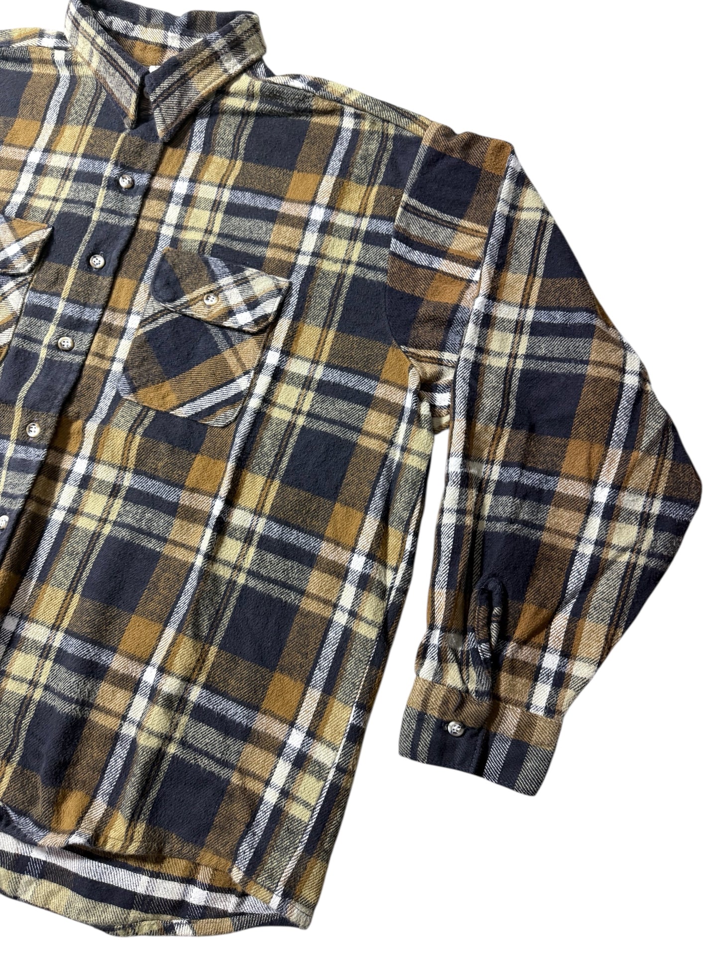 Vintage Five Brother Plaid Flannel Work Shirt Made In Usa