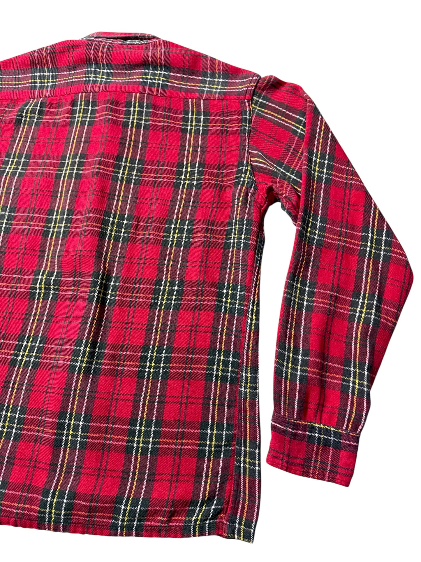 Vintage 1960s-70s JBR Kids Red Plaid Button Down Shirt Cotton