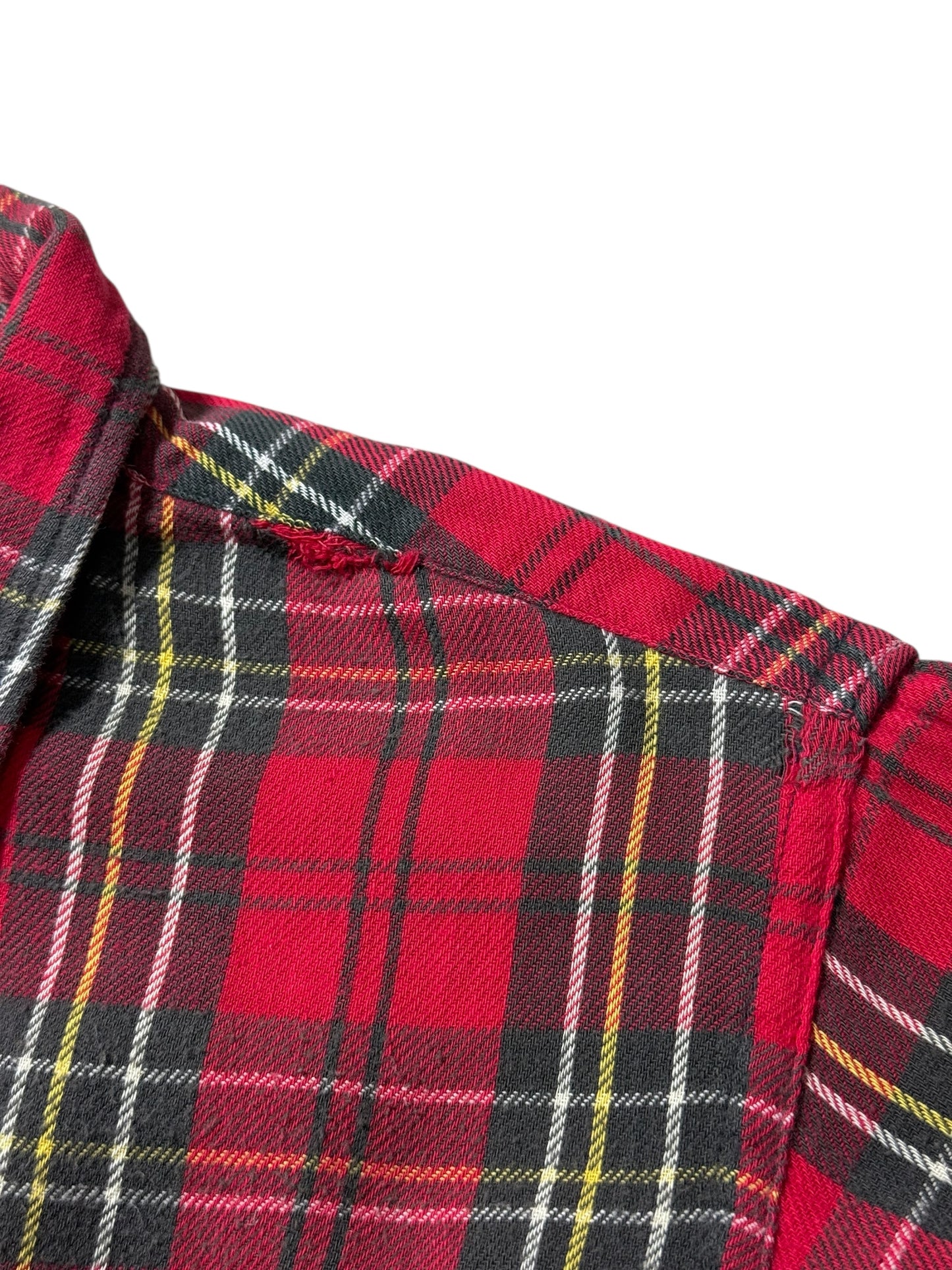 Vintage 1960s-70s JBR Kids Red Plaid Button Down Shirt Cotton