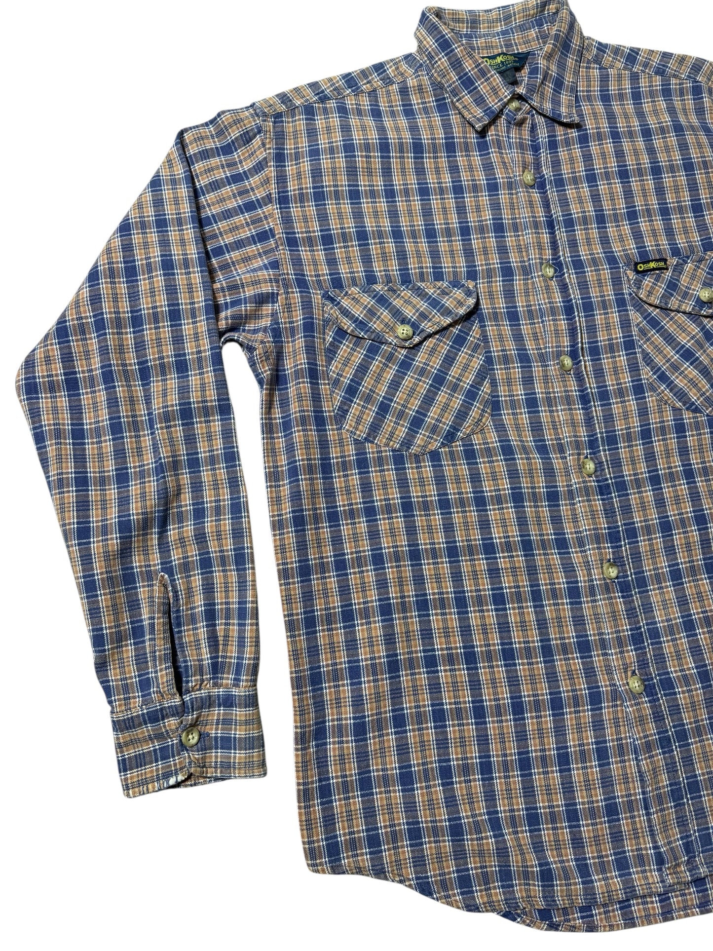 Vintage OshKosh Plaid Work Shirt Long Sleeve