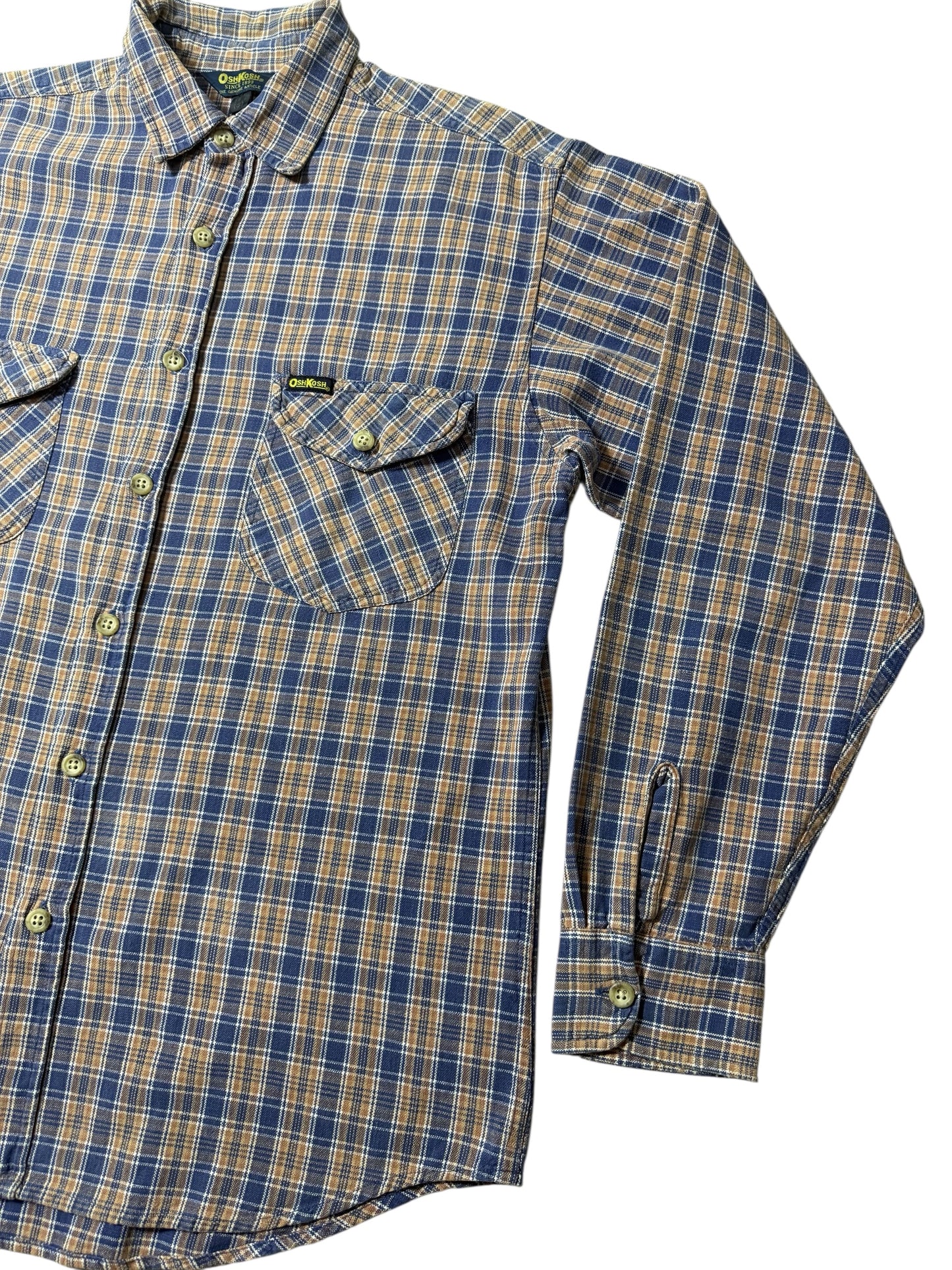 Vintage OshKosh Plaid Work Shirt Long Sleeve
