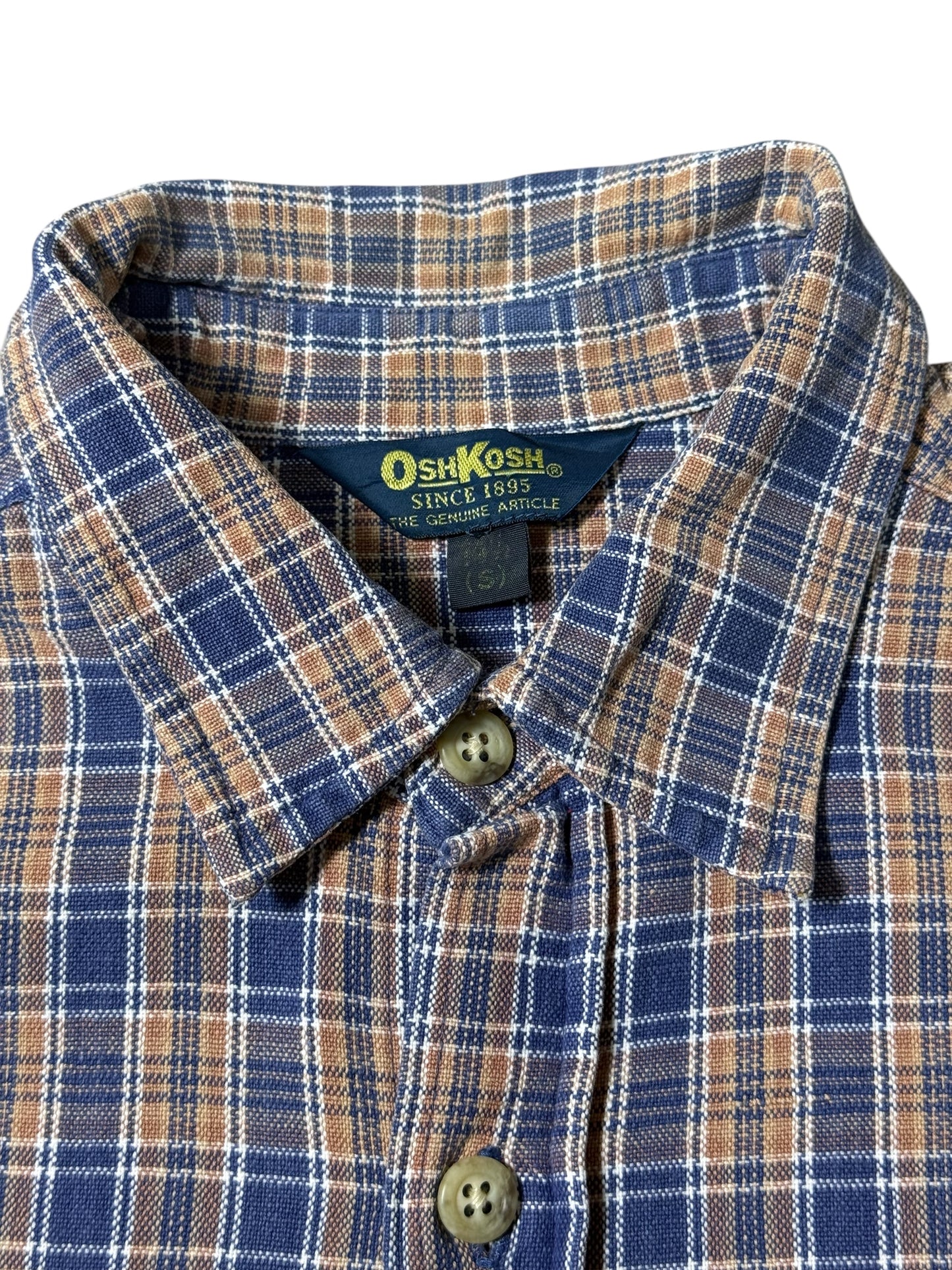 Vintage OshKosh Plaid Work Shirt Long Sleeve