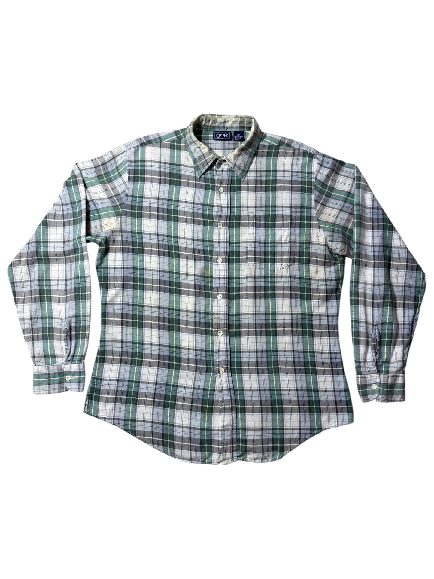 Vintage 1990s GAP Plaid Button Down Shirt Cotton