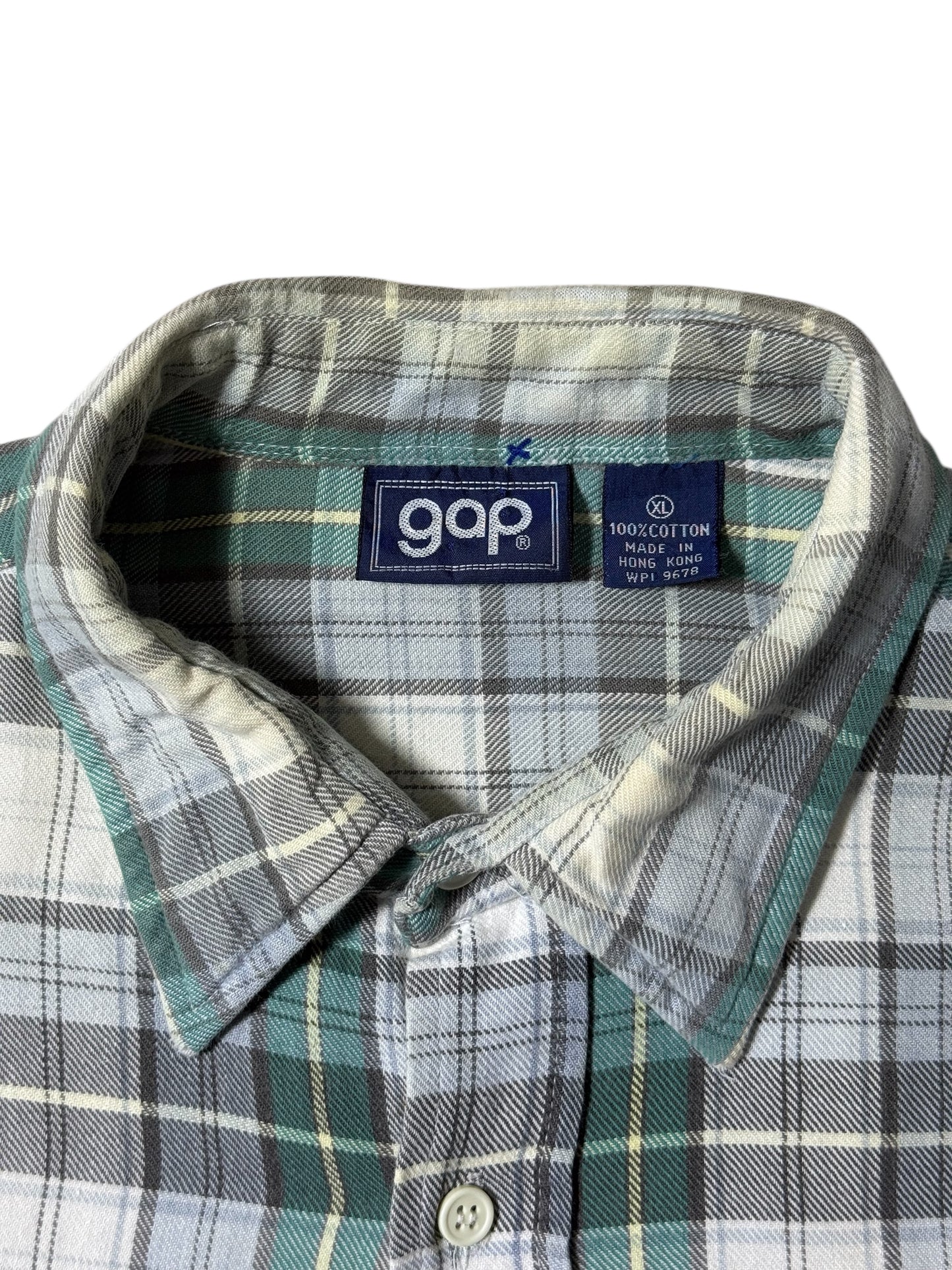 Vintage 1990s GAP Plaid Button Down Shirt Cotton