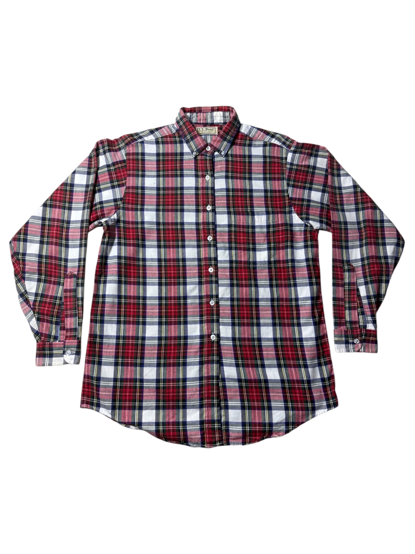 Vintage LL Bean Plaid Button Down Shirt Made in USA