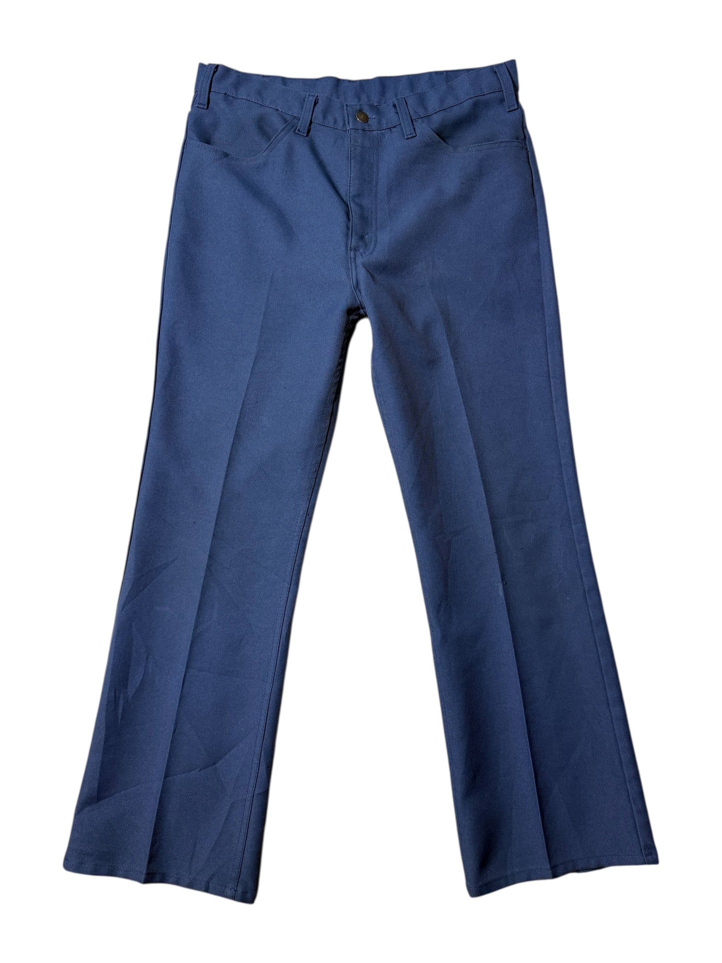 Vintage 1970s Levis Sta-Prest Blank Black Tab Trousers Made In USA