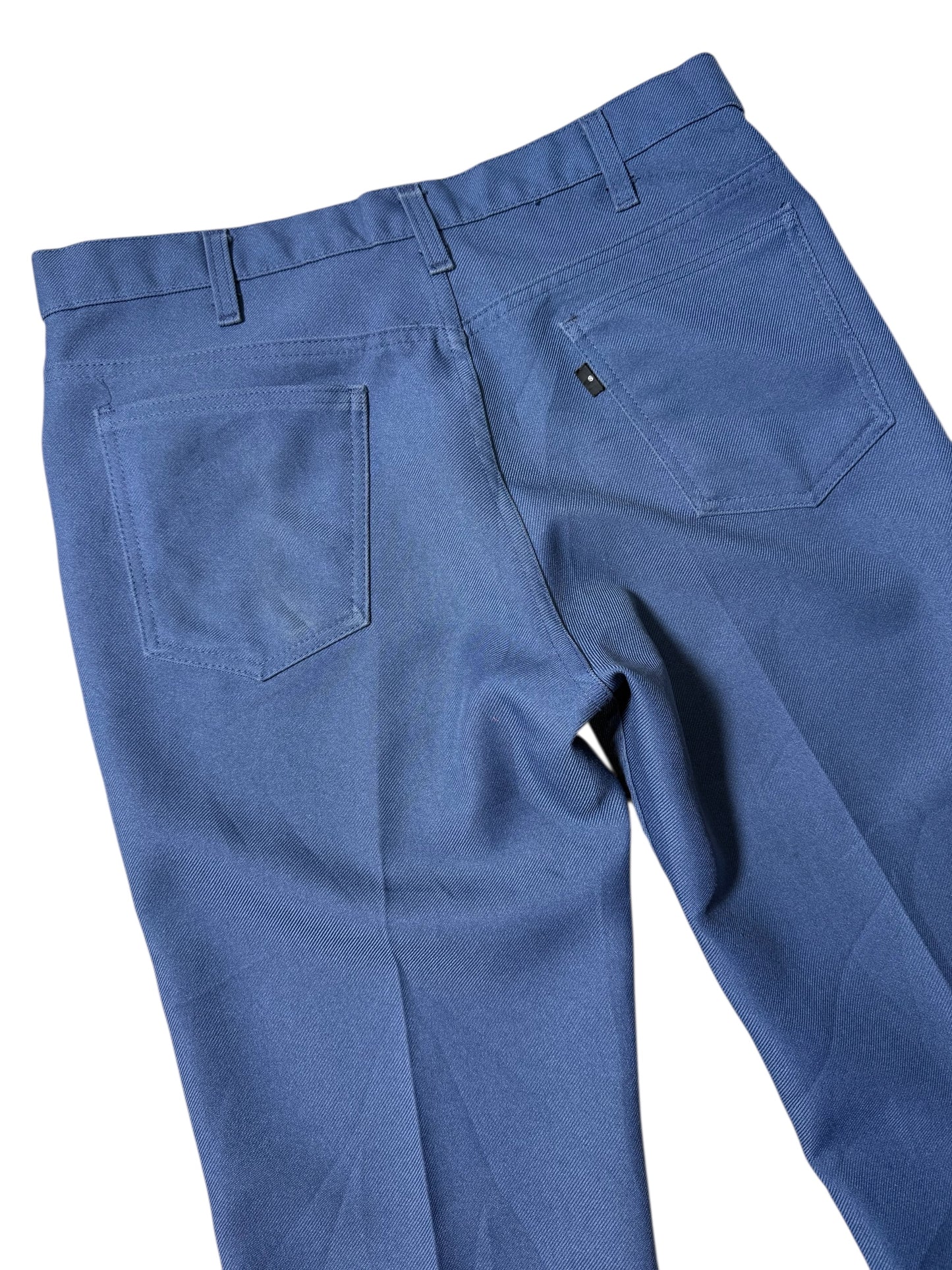 Vintage 1970s Levis Sta-Prest Blank Black Tab Trousers Made In USA