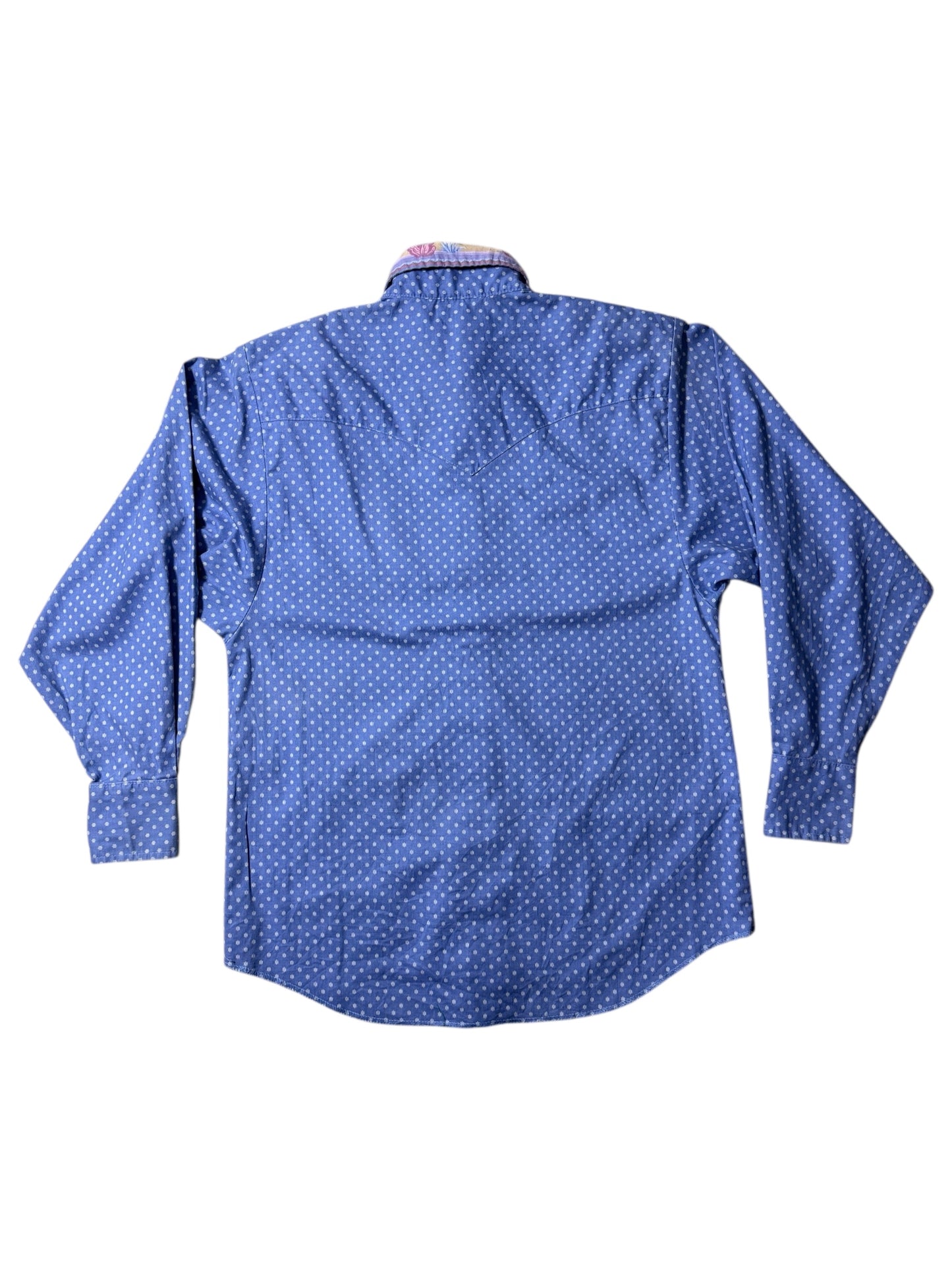 Vintage 1980s–90s H Bar C Western Polka Dot Shirt Made in USA