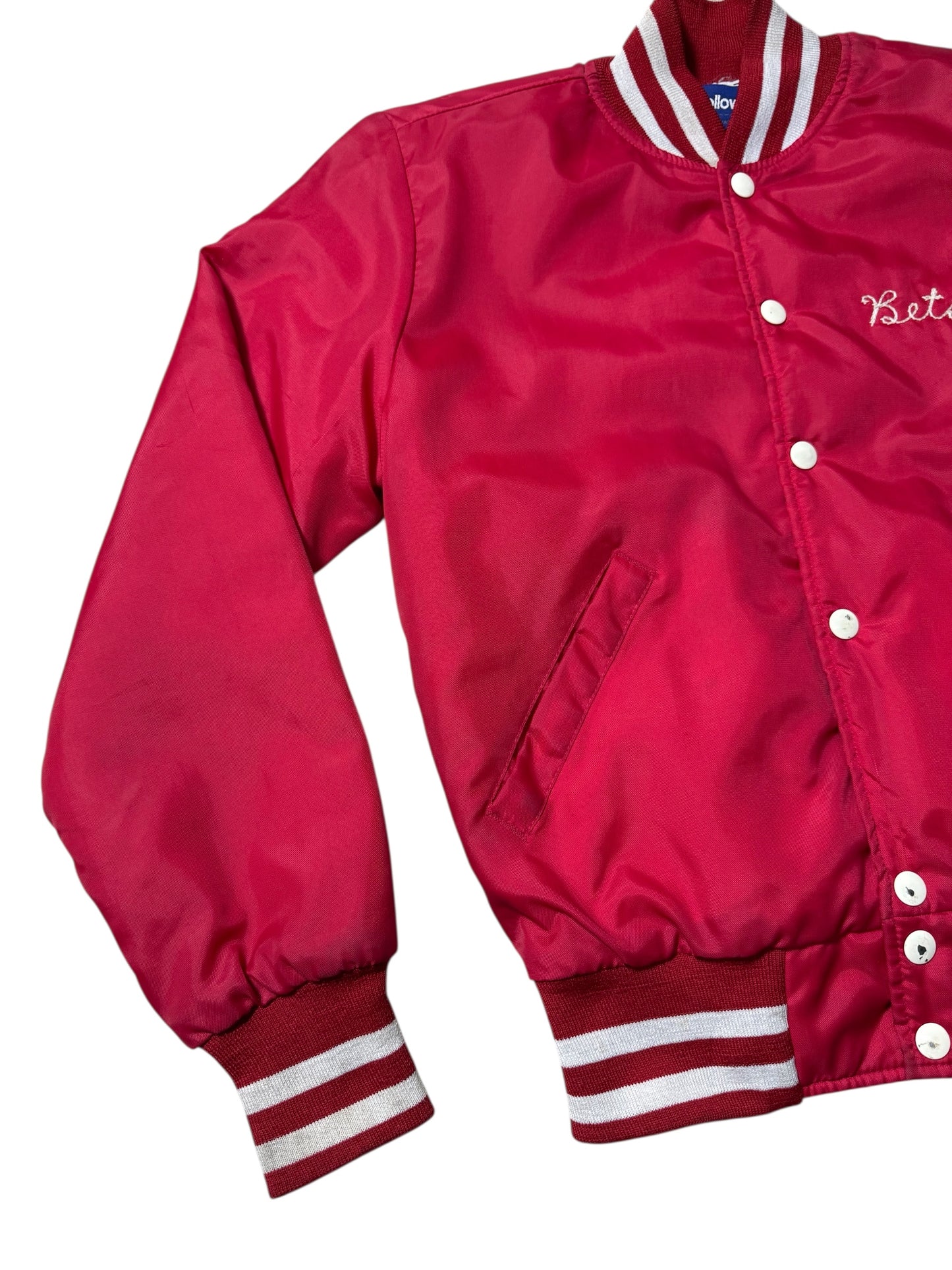 Vintage 1970s-80s Holloway Varsity Jacket Chippewa Valley Soccer Club Red USA