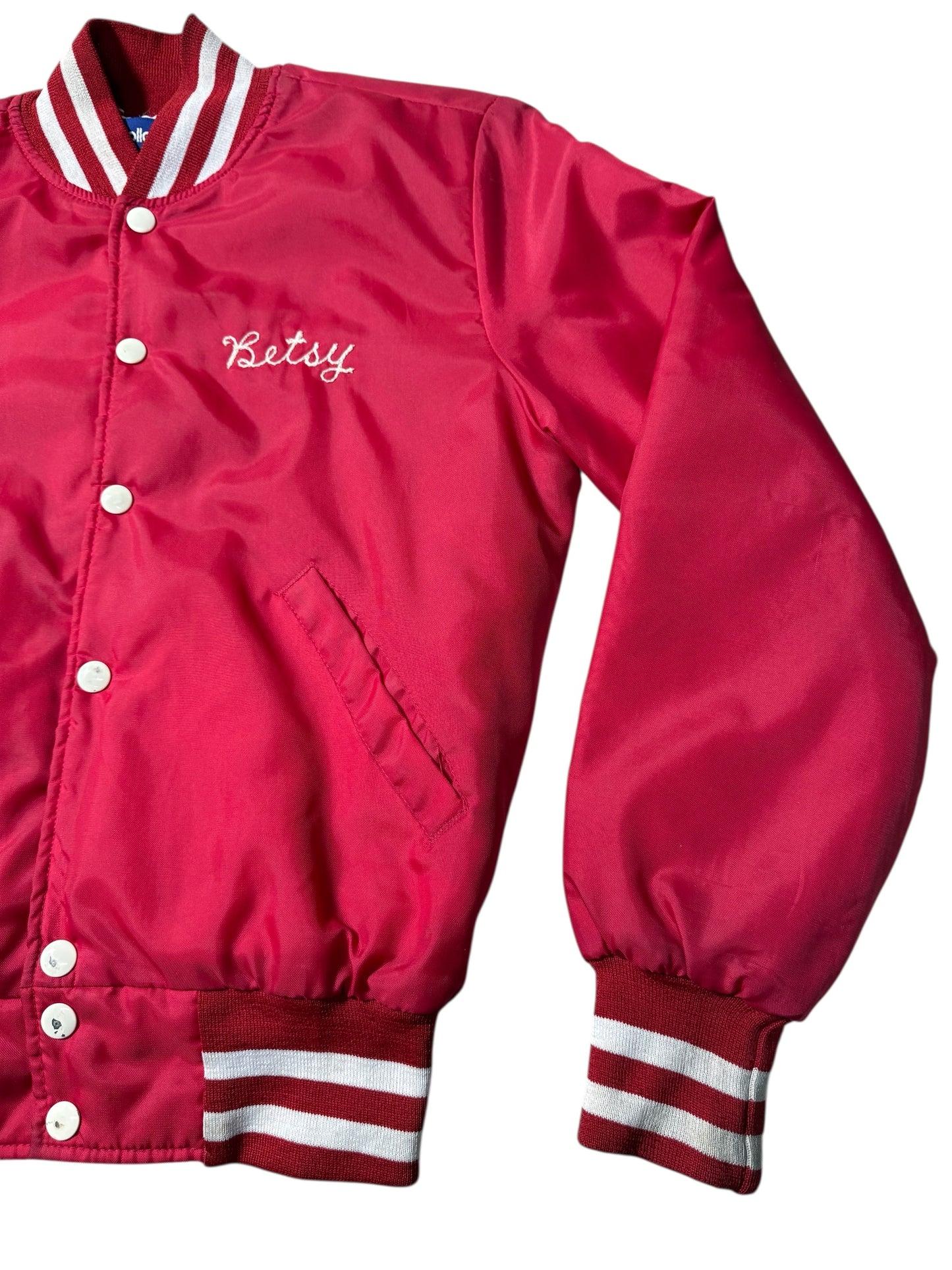 Vintage 1970s-80s Holloway Varsity Jacket Chippewa Valley Soccer Club Red USA