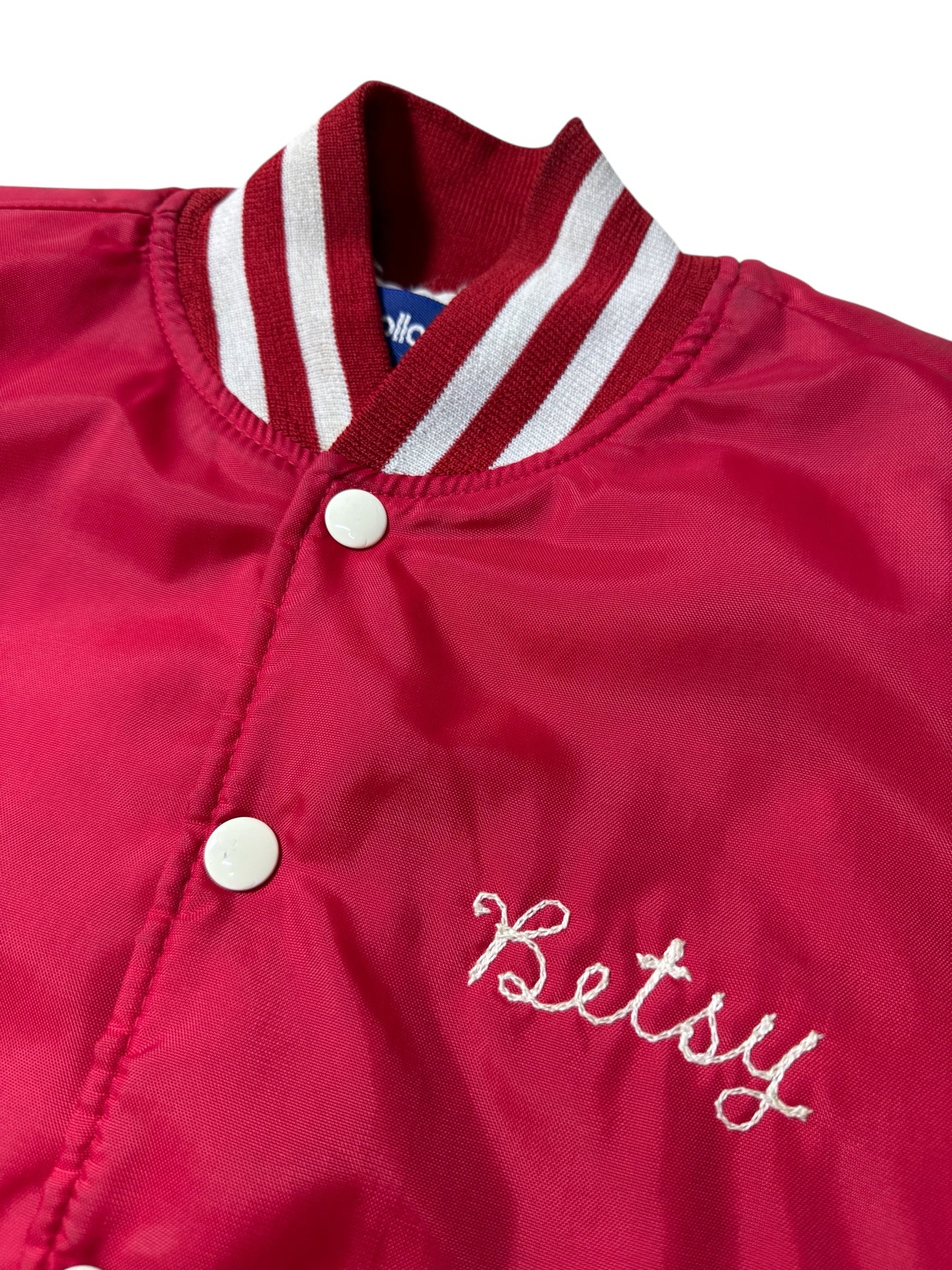 Vintage 1970s-80s Holloway Varsity Jacket Chippewa Valley Soccer Club Red USA