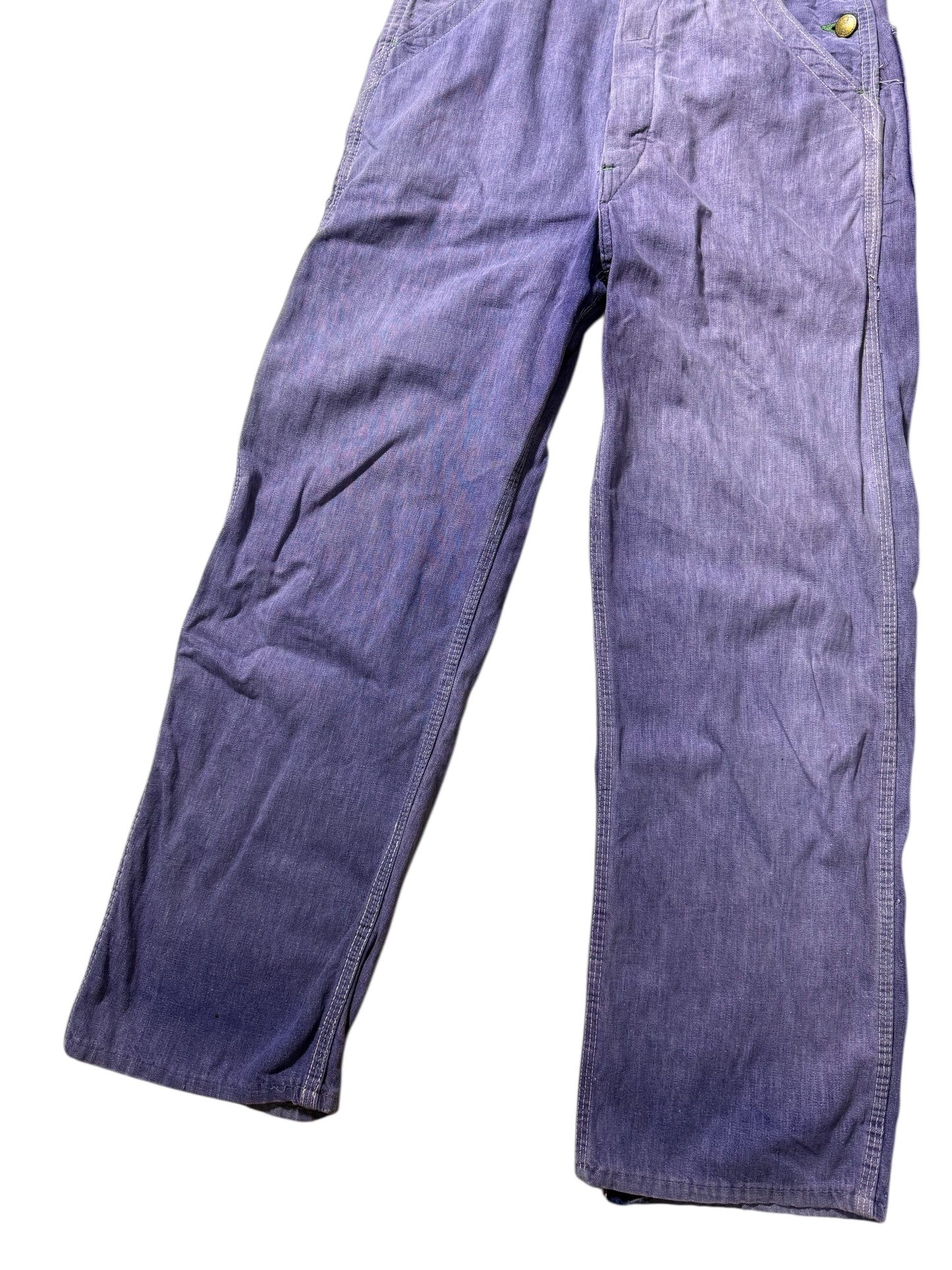 Vintage 1950s–Early 1960s Sanforized Workwear Denim Overalls Made in USA