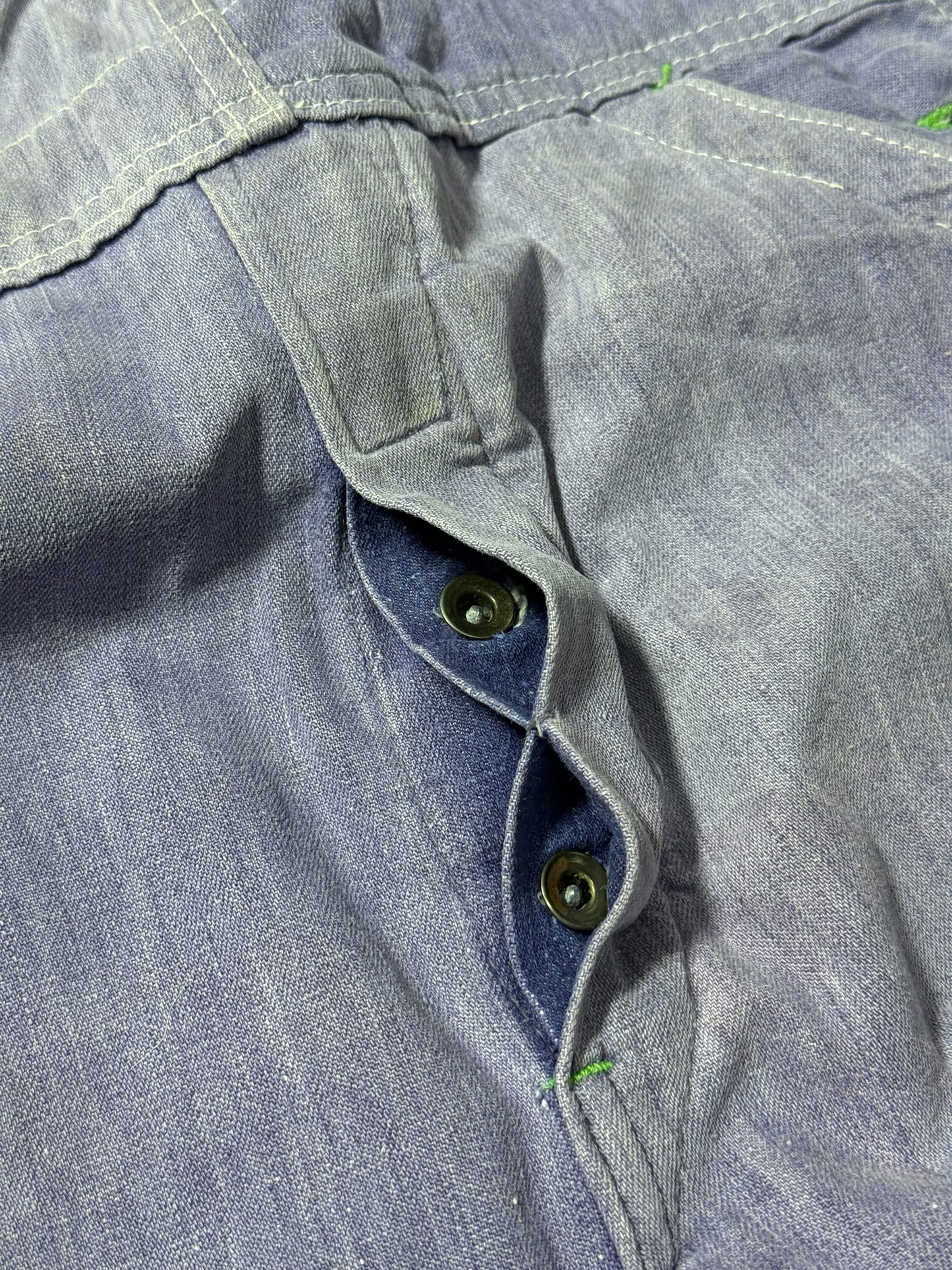 Vintage 1950s–Early 1960s Sanforized Workwear Denim Overalls Made in USA