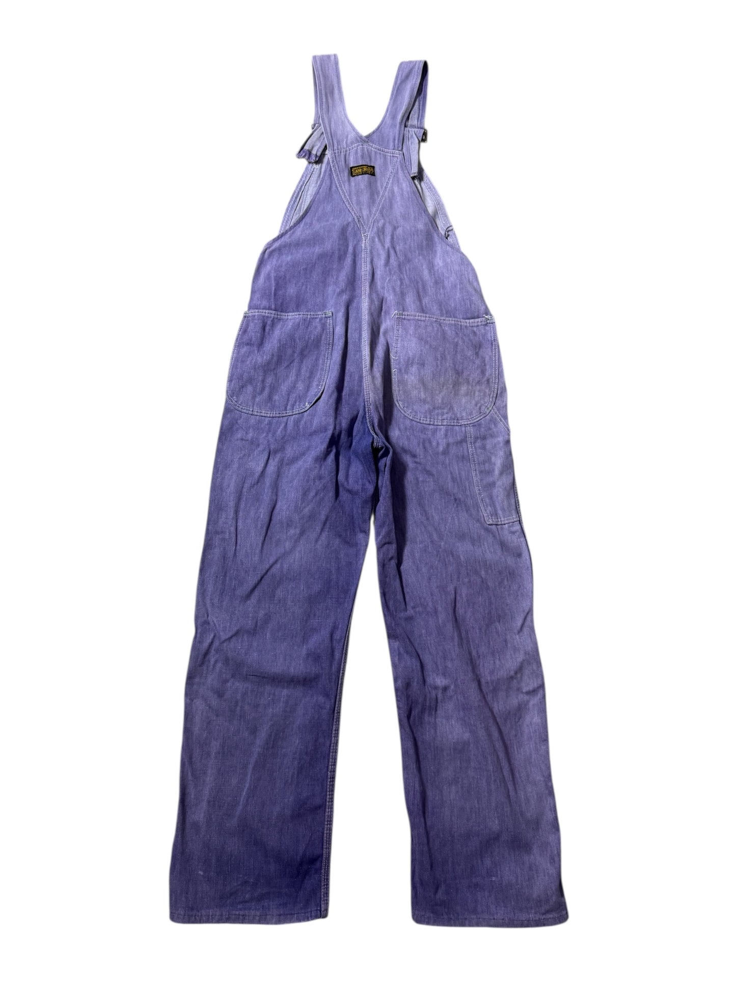 Vintage 1950s–Early 1960s Sanforized Workwear Denim Overalls Made in USA