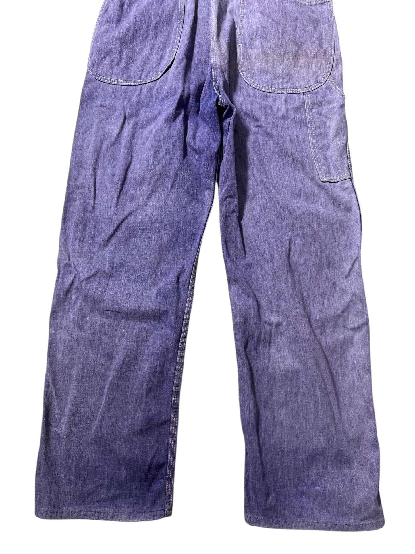 Vintage 1950s–Early 1960s Sanforized Workwear Denim Overalls Made in USA
