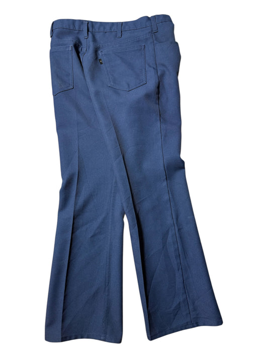 Vintage 1970s Levis Sta-Prest Blank Black Tab Trousers Made In USA