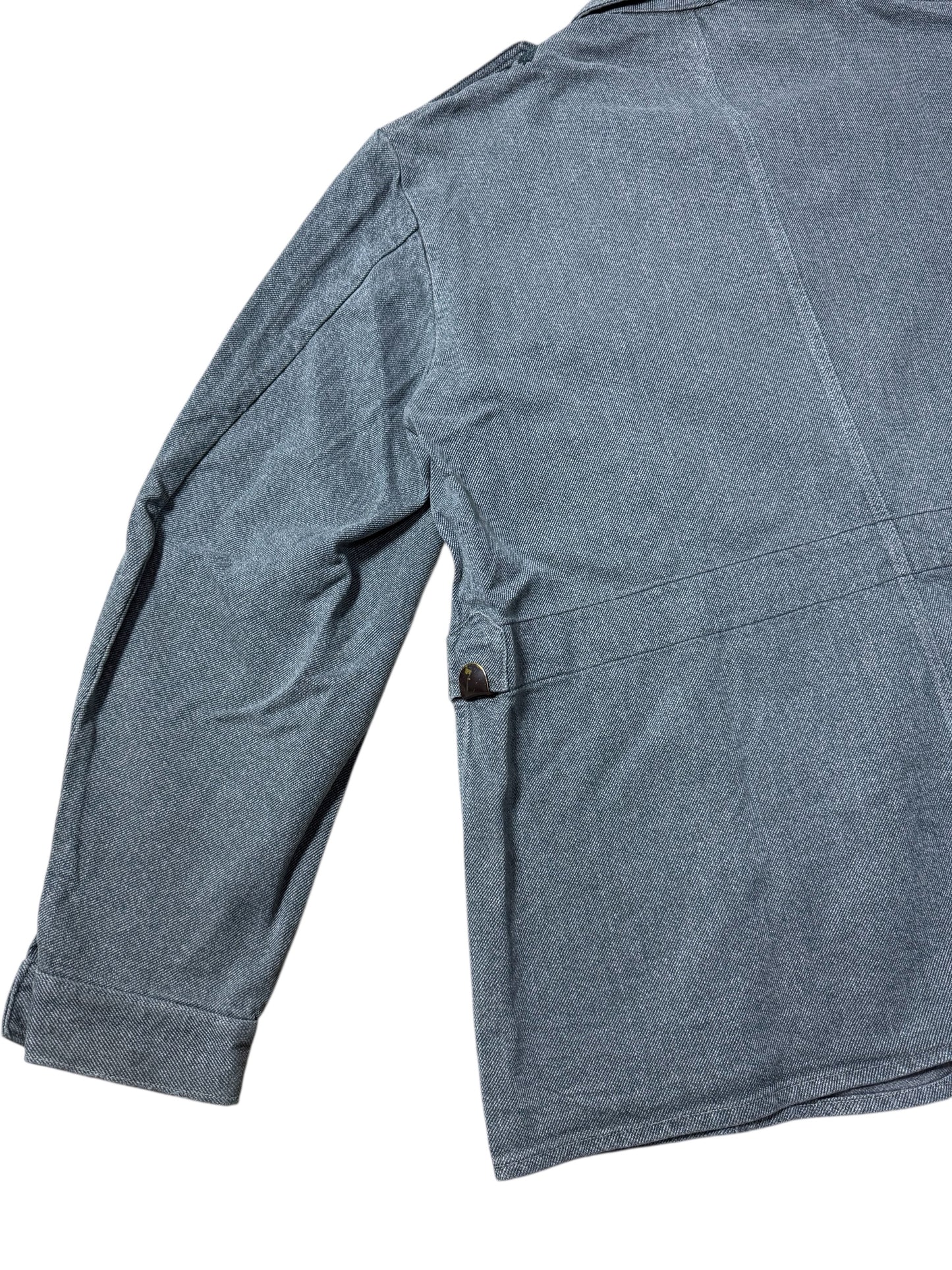 Vintage 1960s-70s European Military Style Work Jacket Grey Denim