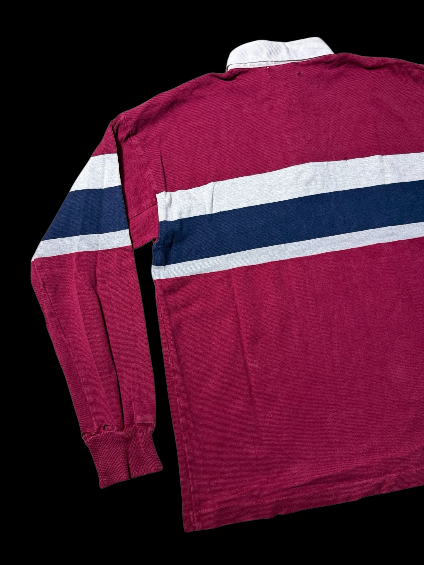 Vintage L.L. Bean USA Rugby Shirt Long Sleeve Stripe Made in USA