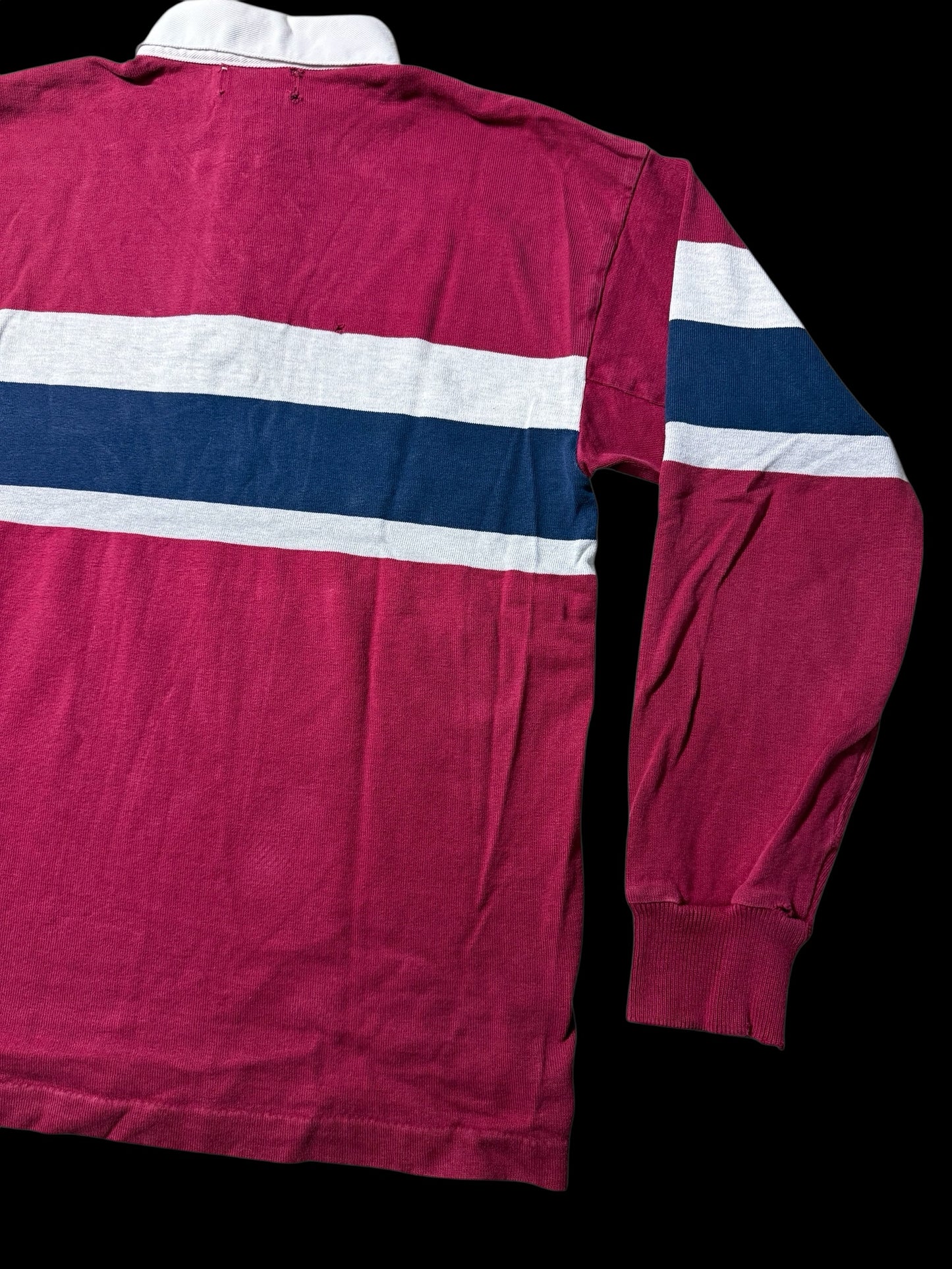 Vintage L.L. Bean USA Rugby Shirt Long Sleeve Stripe Made in USA