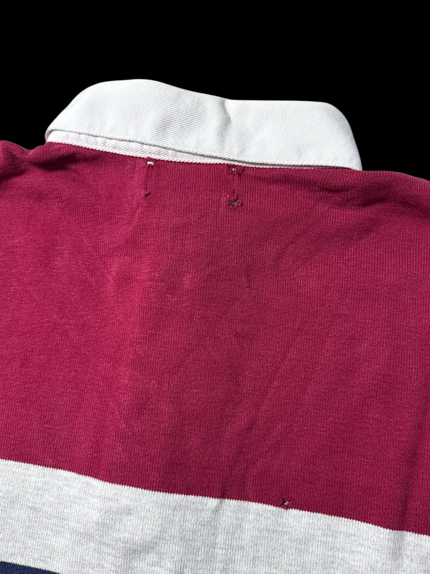 Vintage L.L. Bean USA Rugby Shirt Long Sleeve Stripe Made in USA