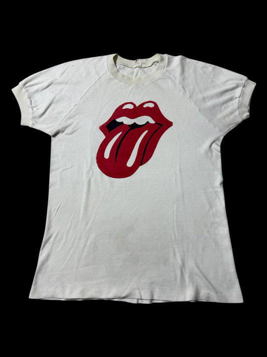 Vintage 1980s The Rolling Stones Tongue Logo Raglan T Shirt Speedo Australia
