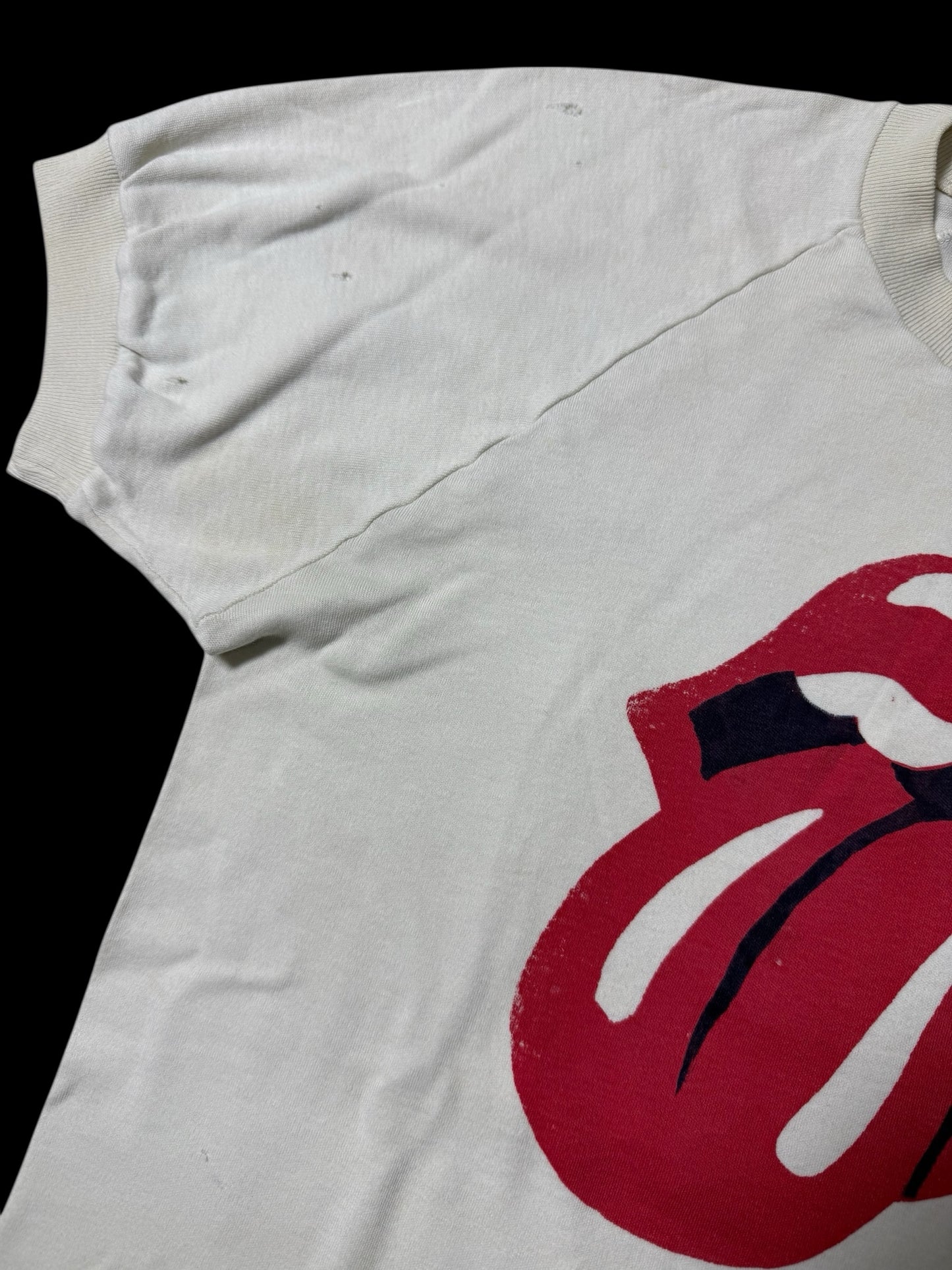 Vintage 1980s The Rolling Stones Tongue Logo Raglan T Shirt Speedo Australia