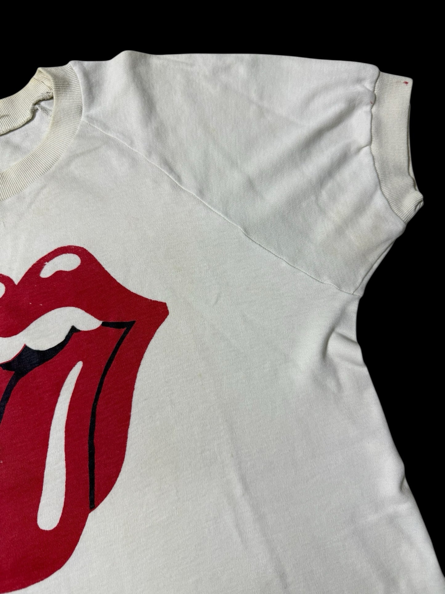 Vintage 1980s The Rolling Stones Tongue Logo Raglan T Shirt Speedo Australia