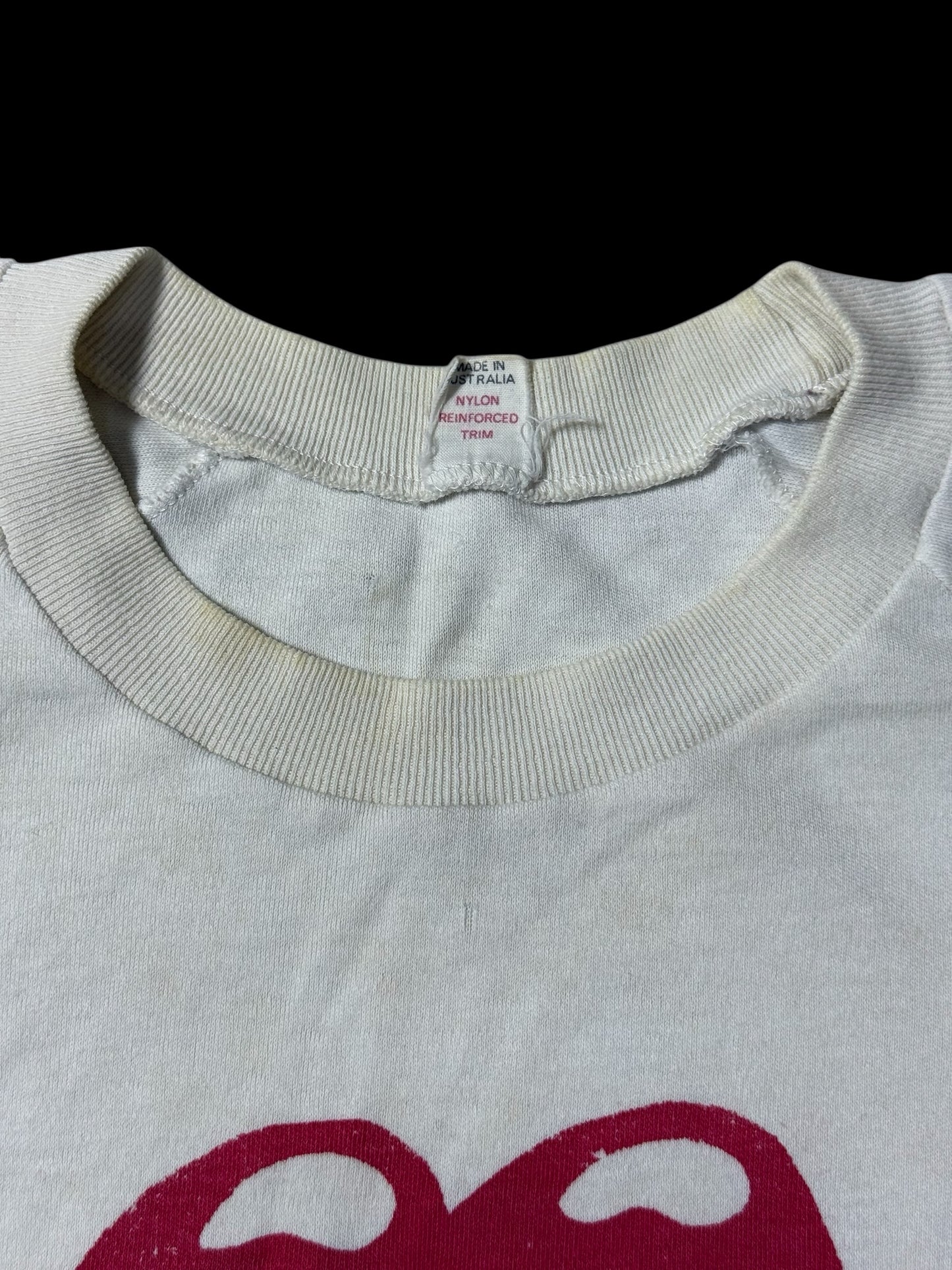 Vintage 1980s The Rolling Stones Tongue Logo Raglan T Shirt Speedo Australia