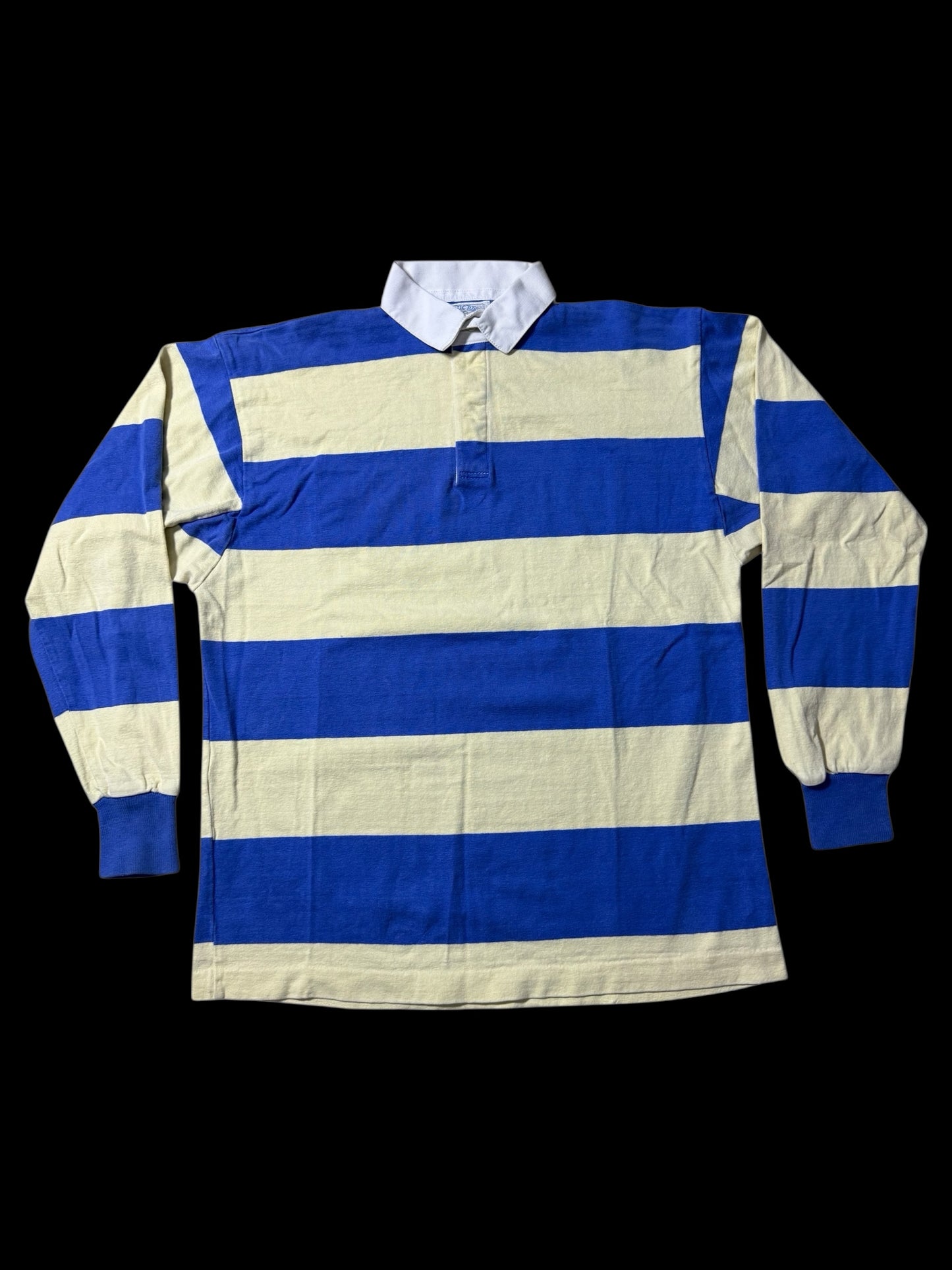 Vintage Lands’ End Authentic Rugby Shirt Long Sleeve Stripe Made In Usa