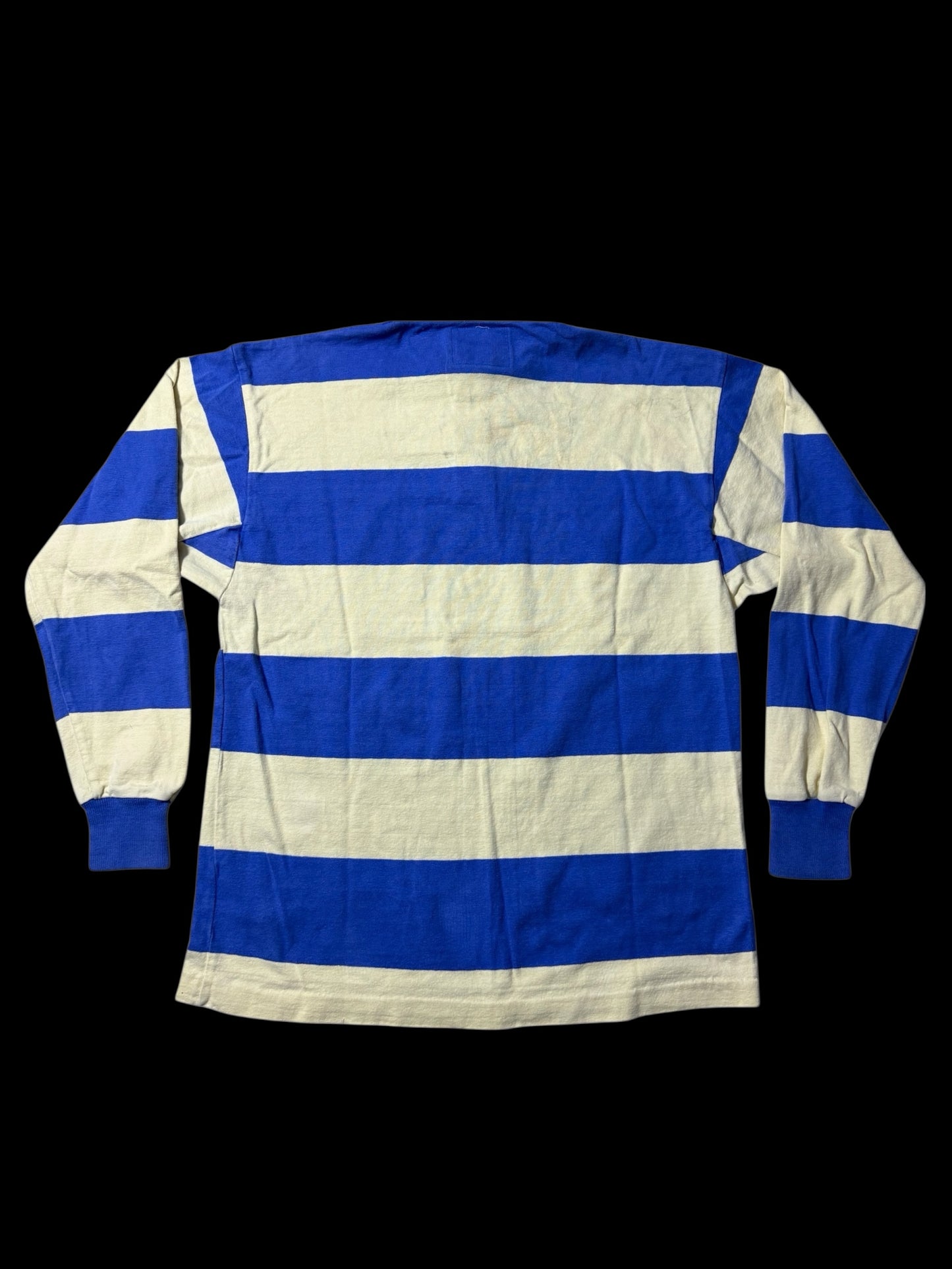 Vintage Lands’ End Authentic Rugby Shirt Long Sleeve Stripe Made In Usa