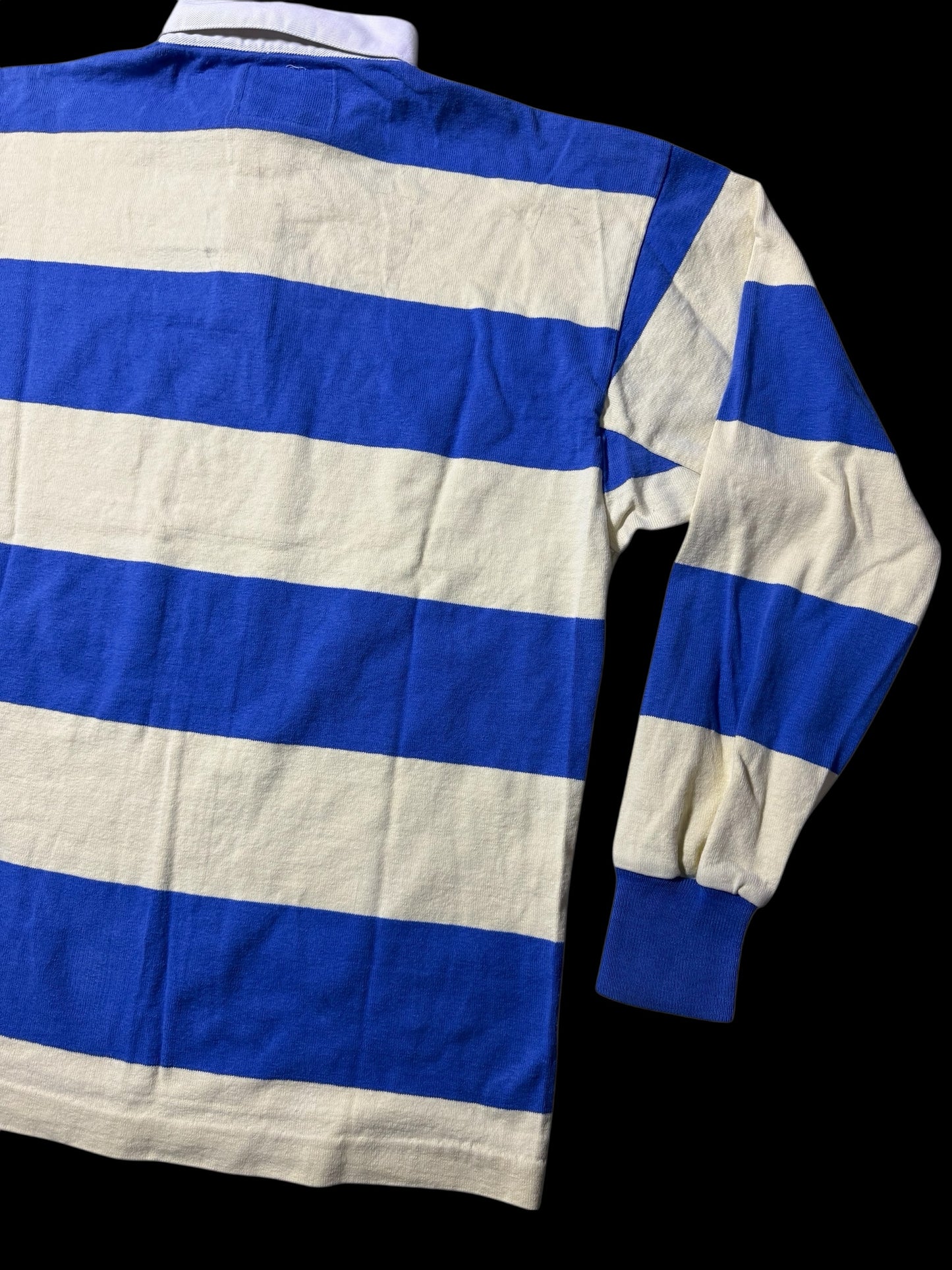 Vintage Lands’ End Authentic Rugby Shirt Long Sleeve Stripe Made In Usa