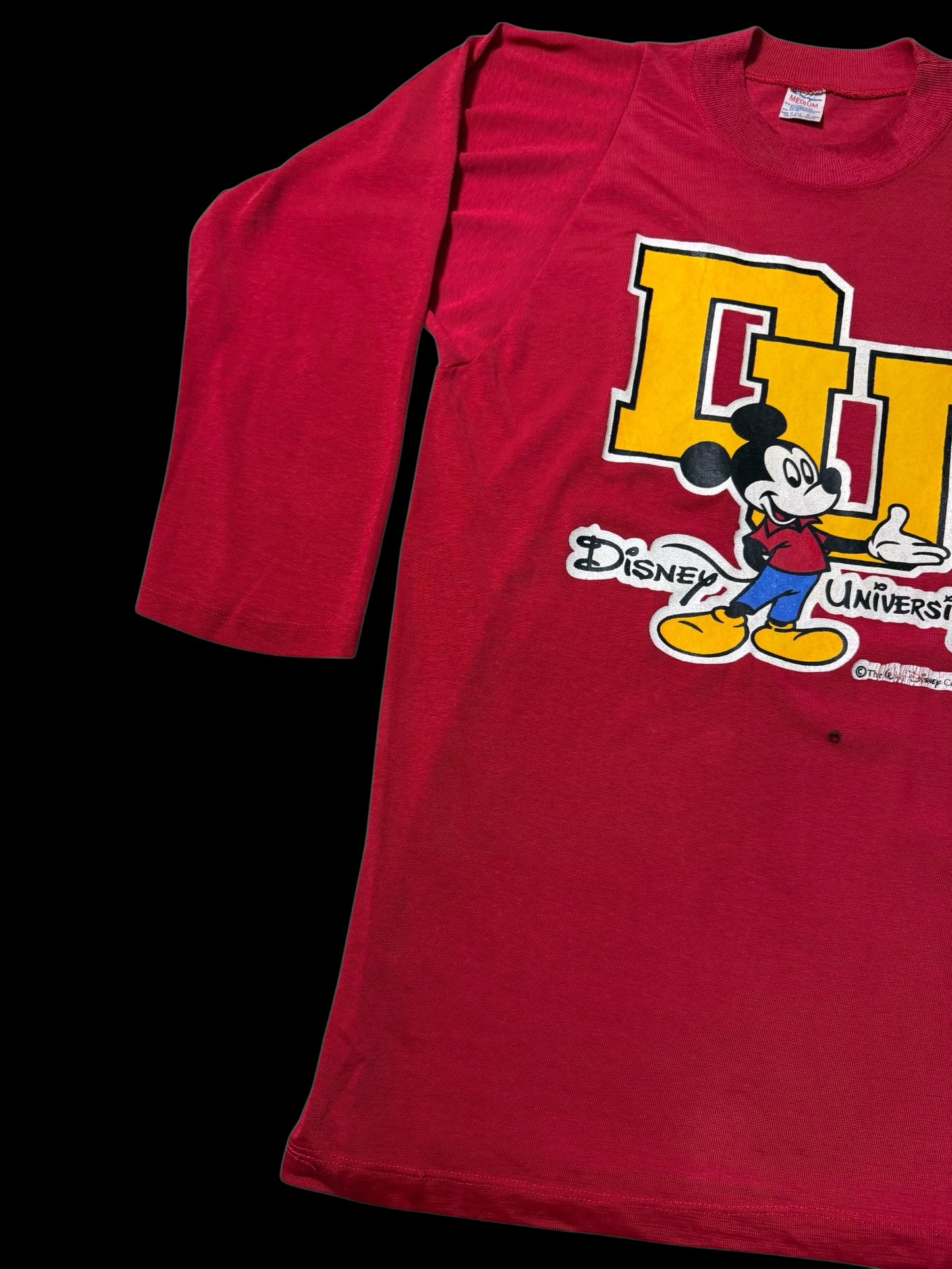 Vintage 1980s Champion Disney University Mickey Mouse Long Sleeve Tee