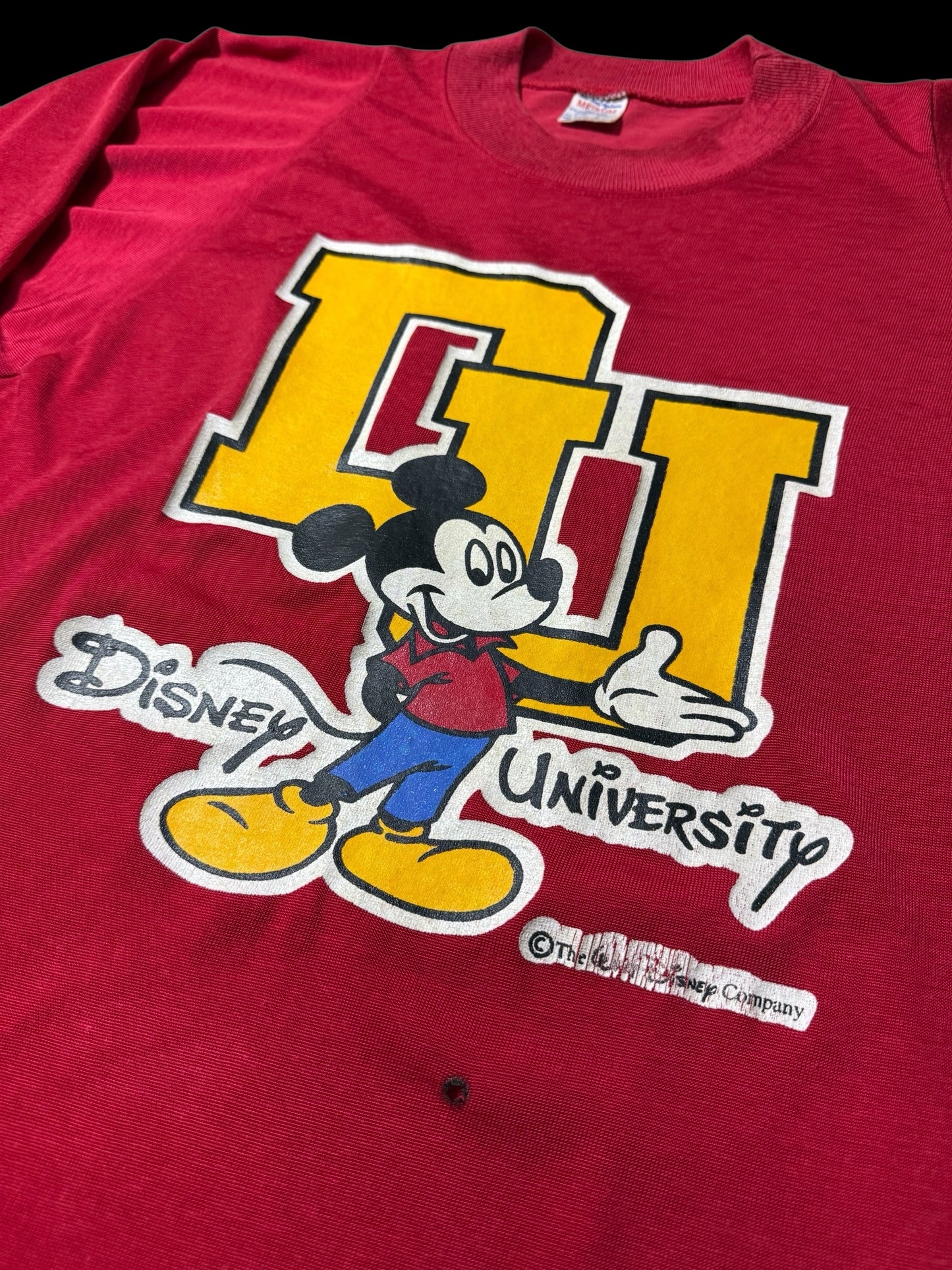 Vintage 1980s Champion Disney University Mickey Mouse Long Sleeve Tee