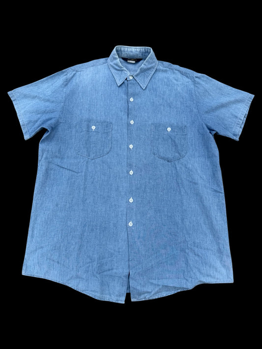 Vintage 1970s-80s OshKosh B’gosh Made in USA Chambray Work Shirt
